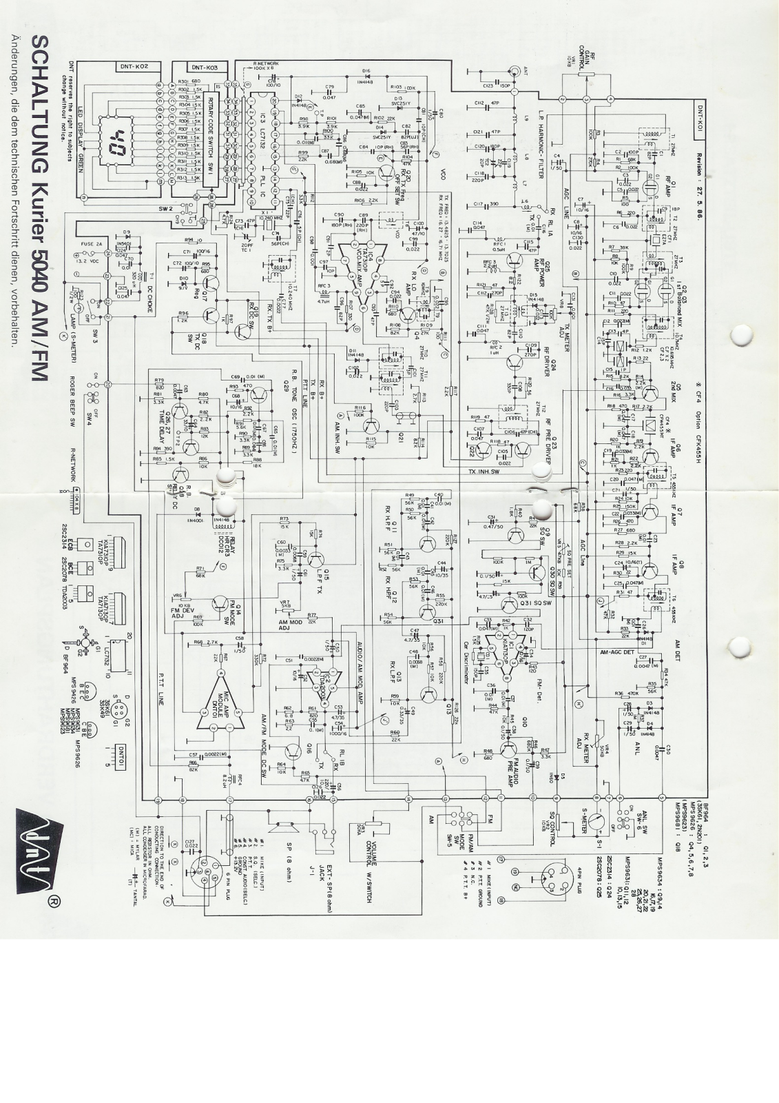 DNT Kurier 5040 Schematic