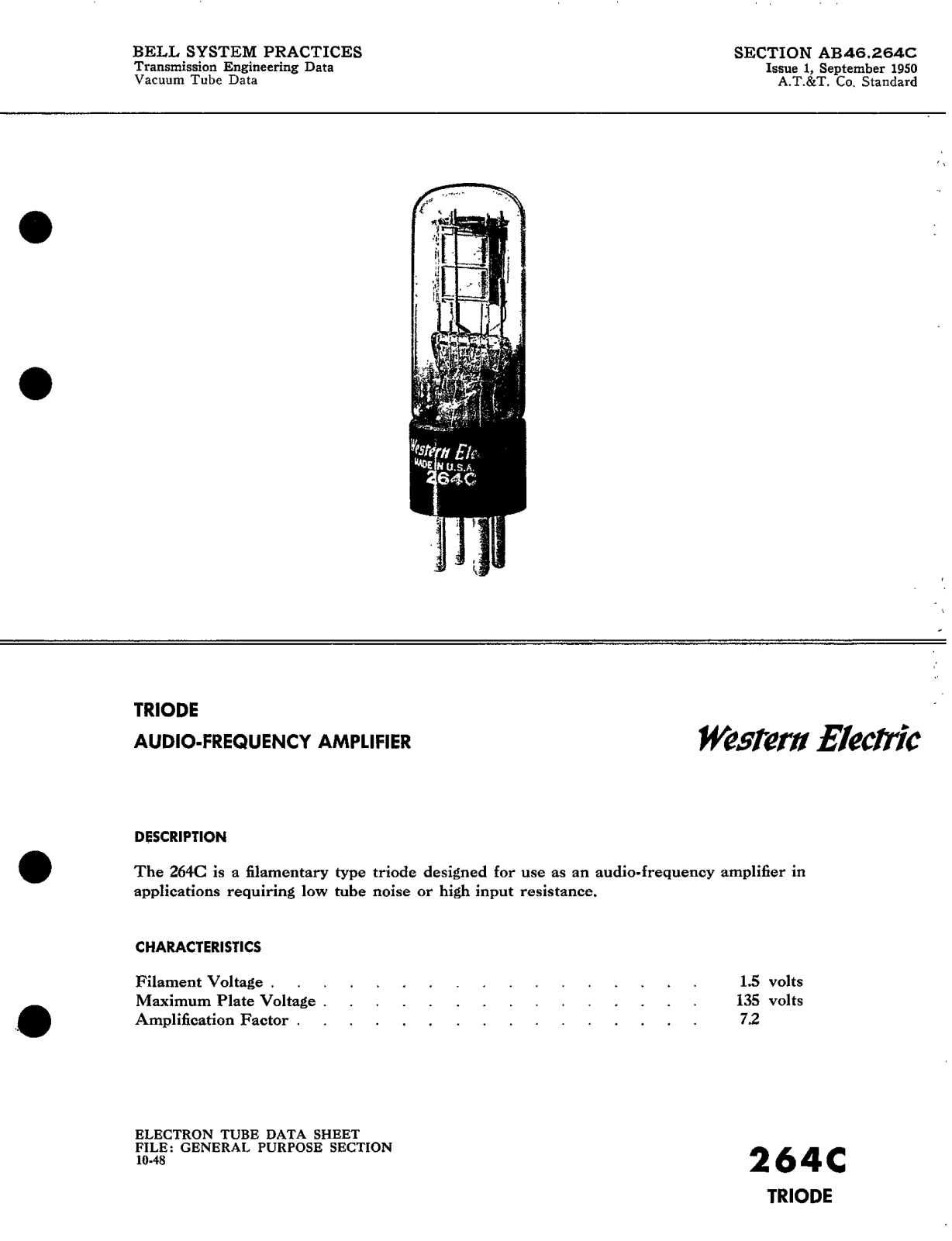 Western Electric 264-C Brochure