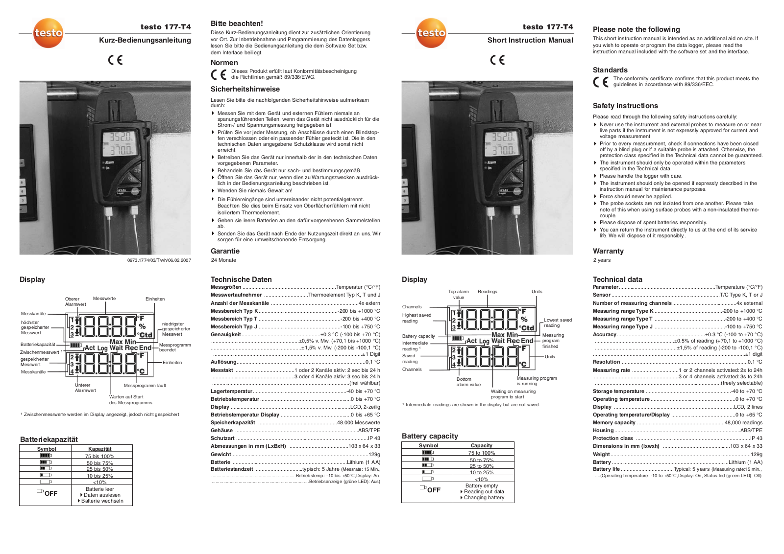 testo 177 User guide