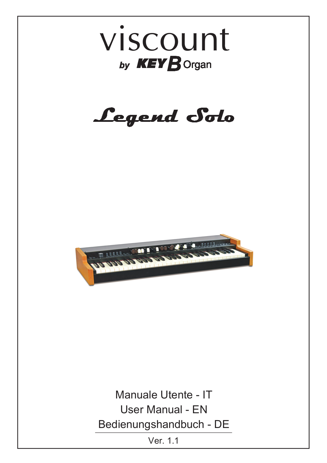 Viscount Legend Solo User manual