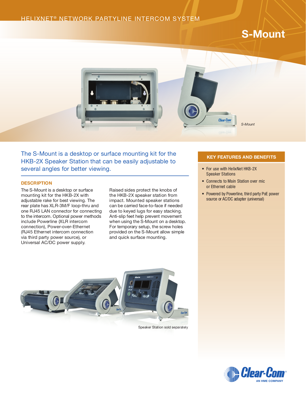 Clear-Com HKB-2X Datasheet