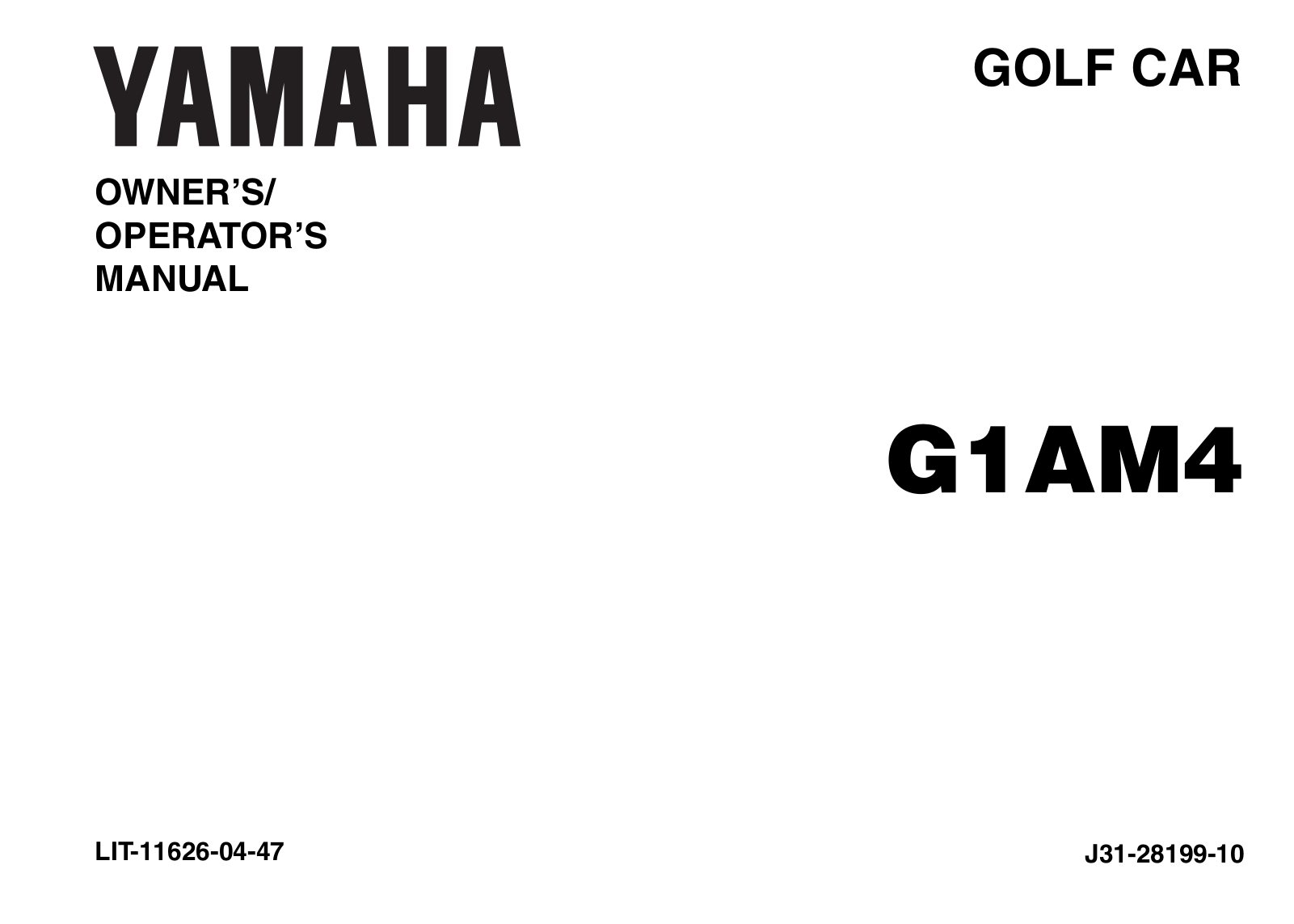 Yamaha G1AM4 User Manual