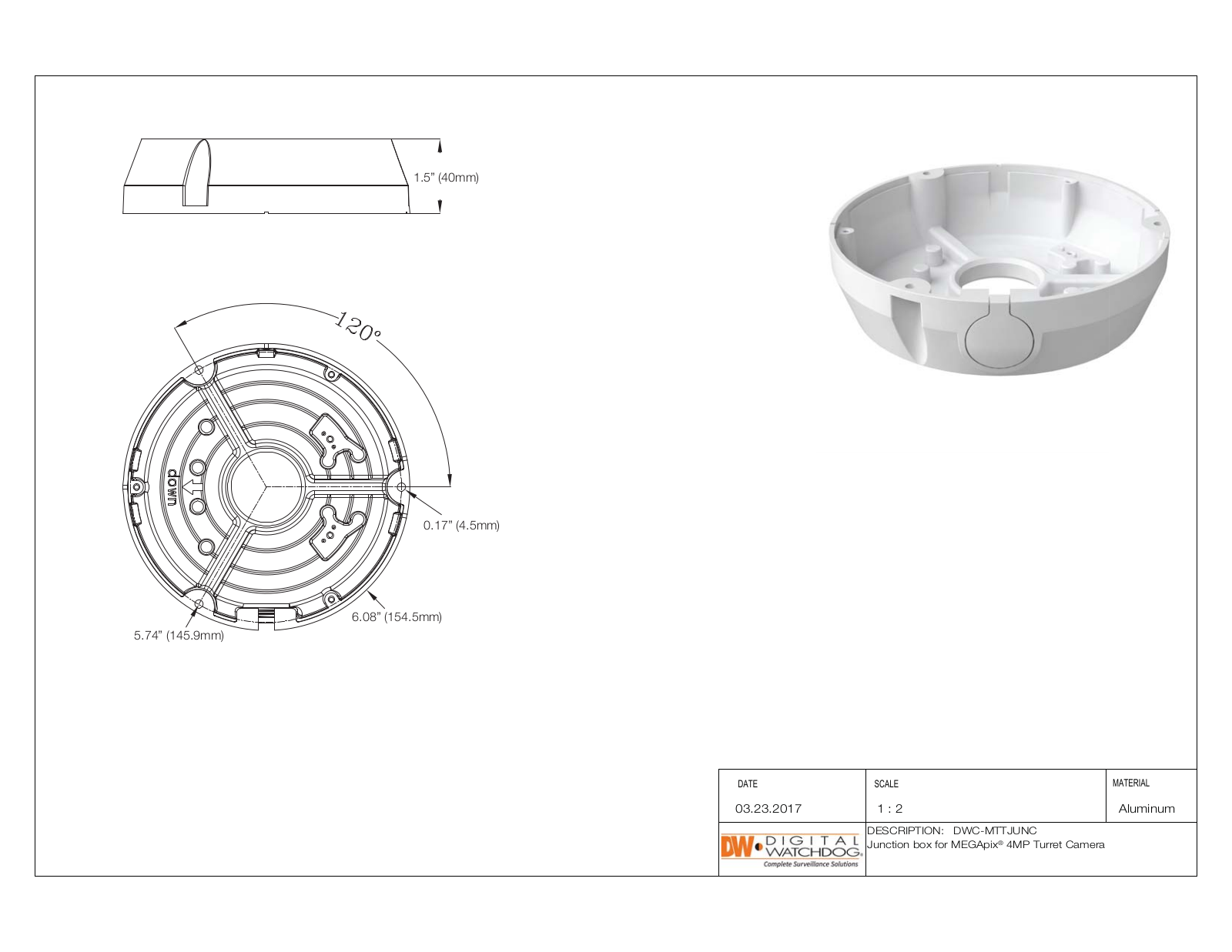 Digital Watchdog DWC-MTTJUNC Specsheet