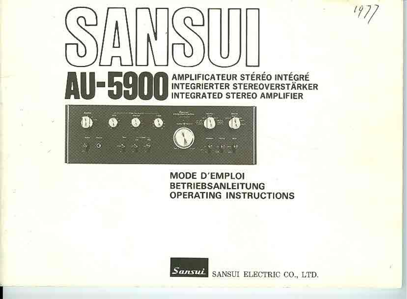 Sansui AU-5900 User Manual