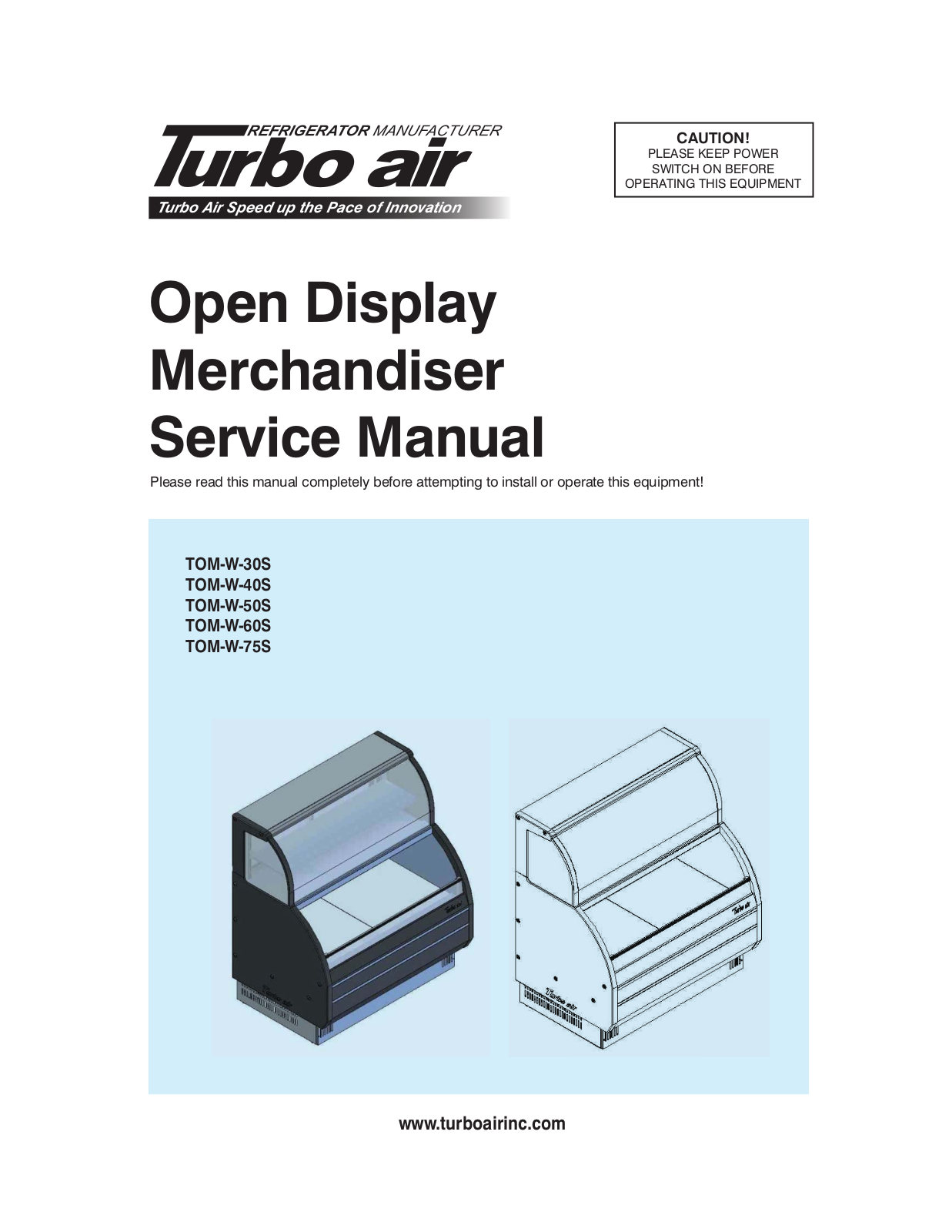 Turbo Air TOM-W-30S Service Manual