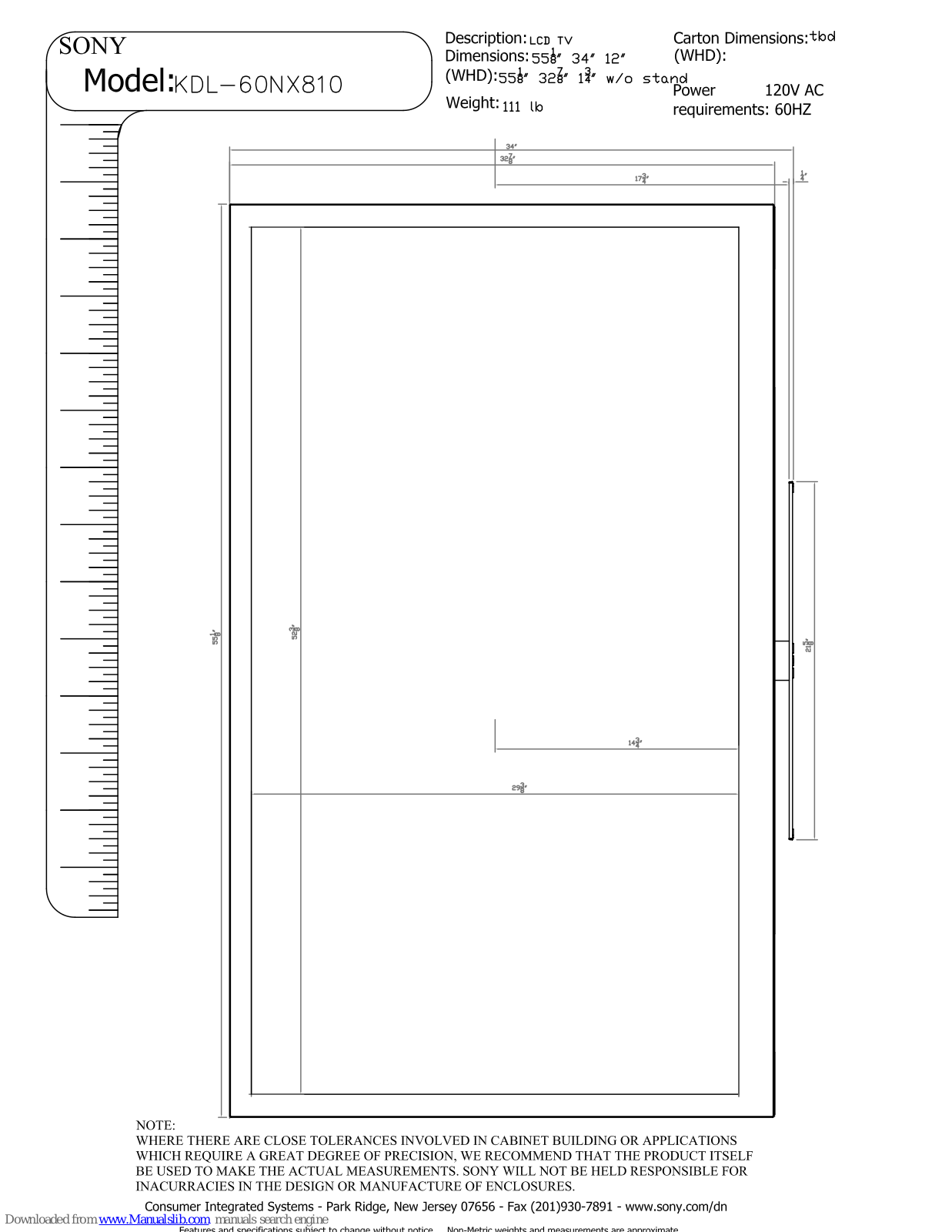 Sony KDL-60NX810 - 60