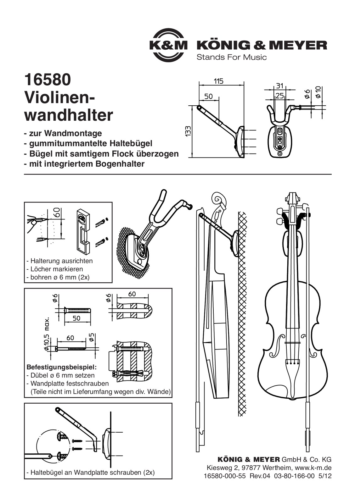 König & Meyer 16580 User Manual