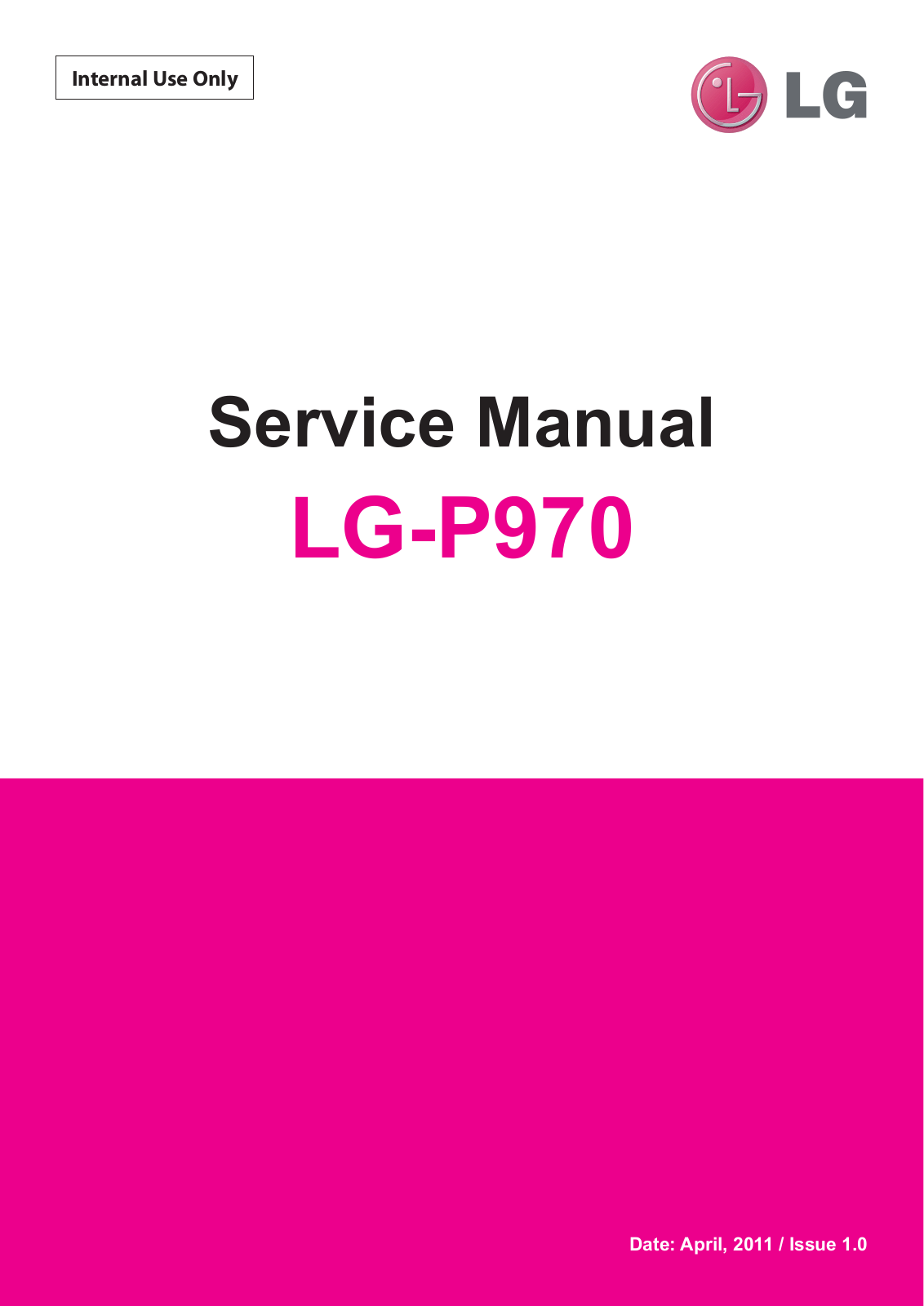 LG p970 Service Manual