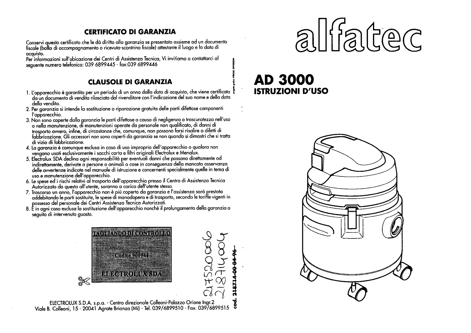 Alfatec AD3000 User Manual