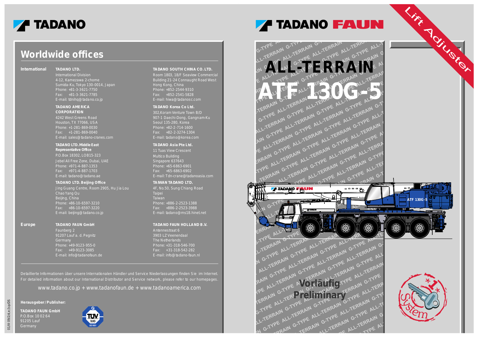 Tadano ATF 130G-5 Service Manual
