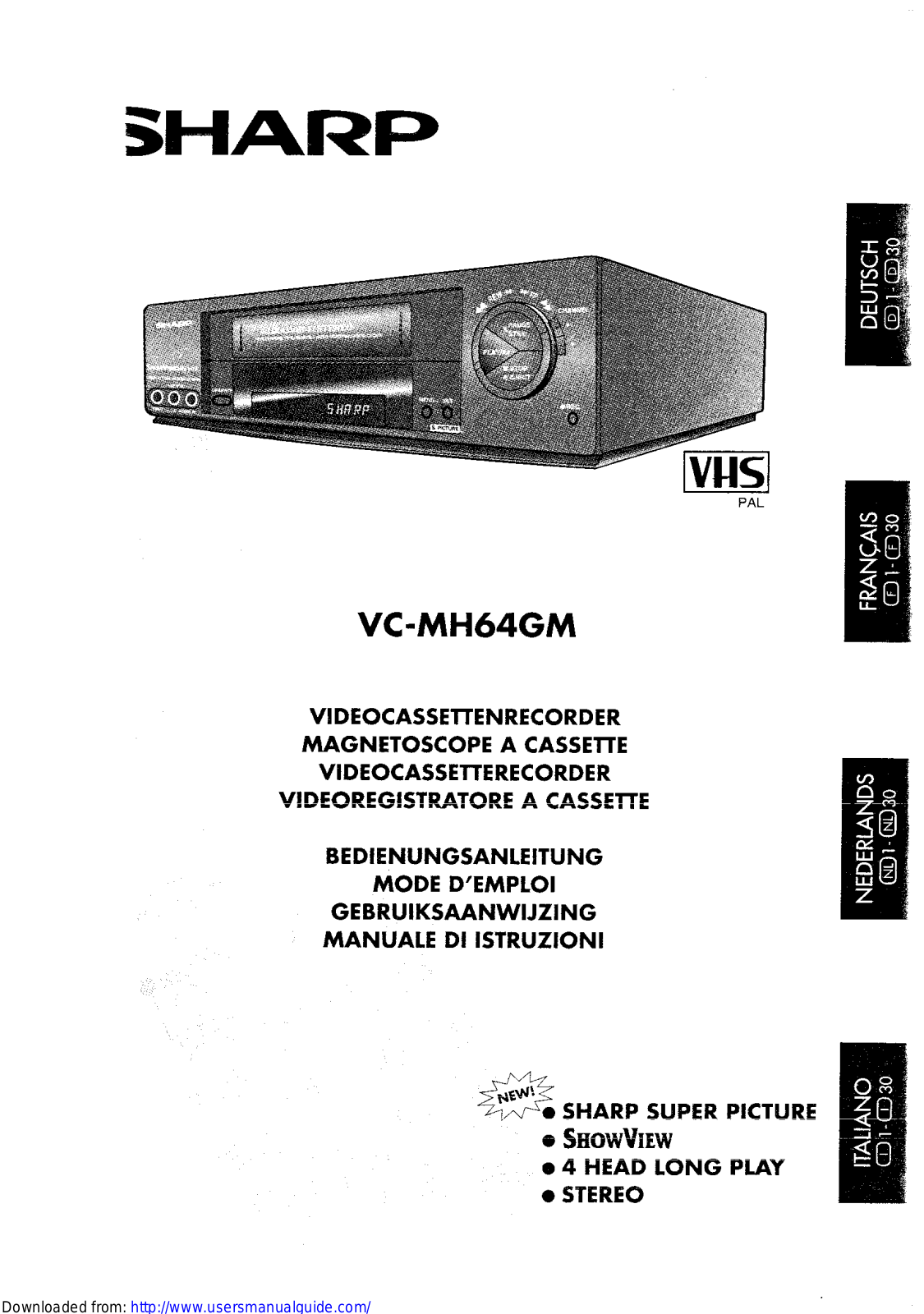 SHARP VC-MH64GM User Manual