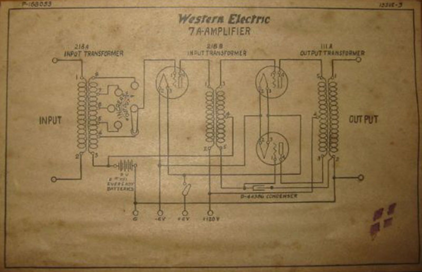 Western Electric 7-A Schematic