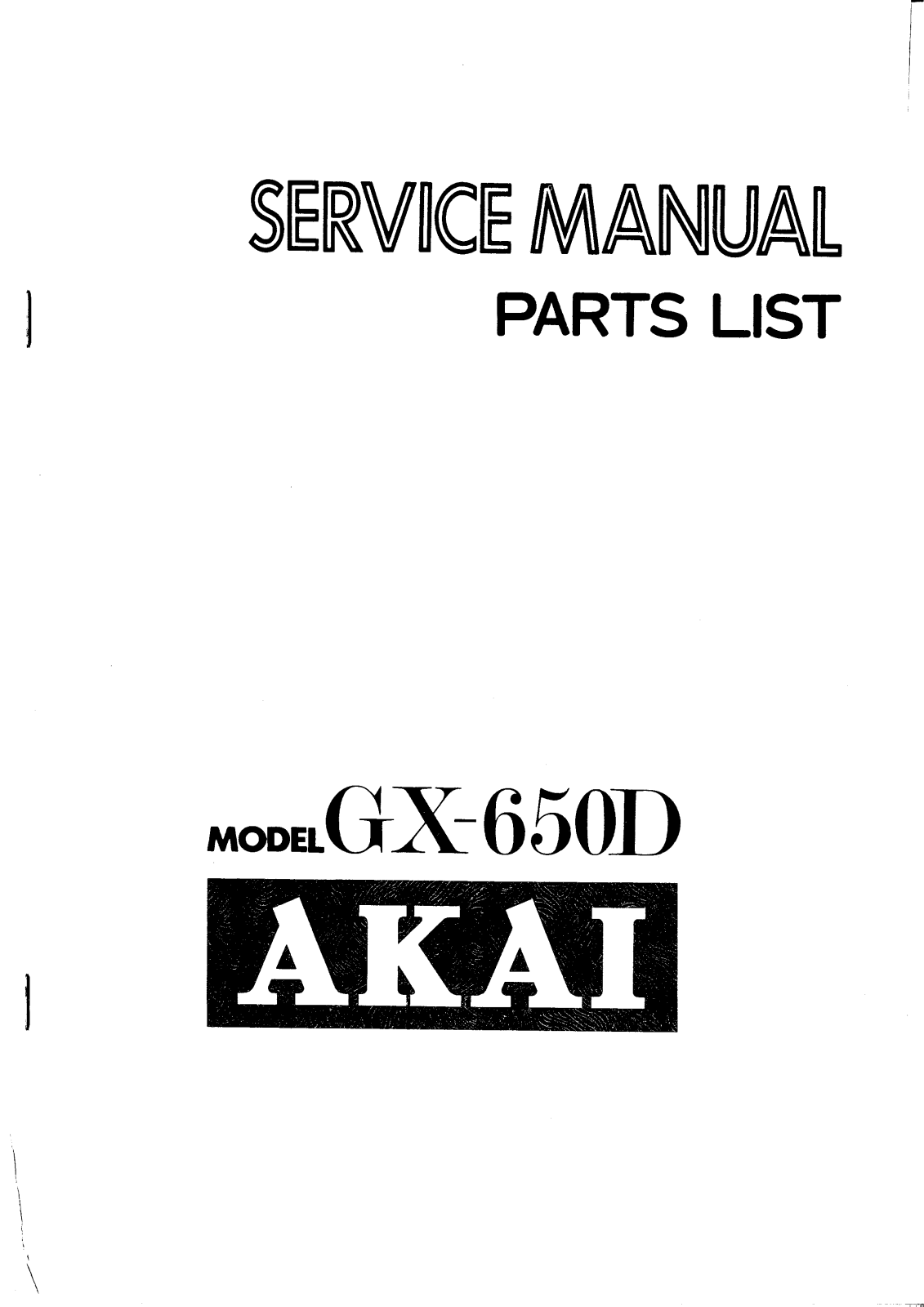 Akai GX-650-D Schematic