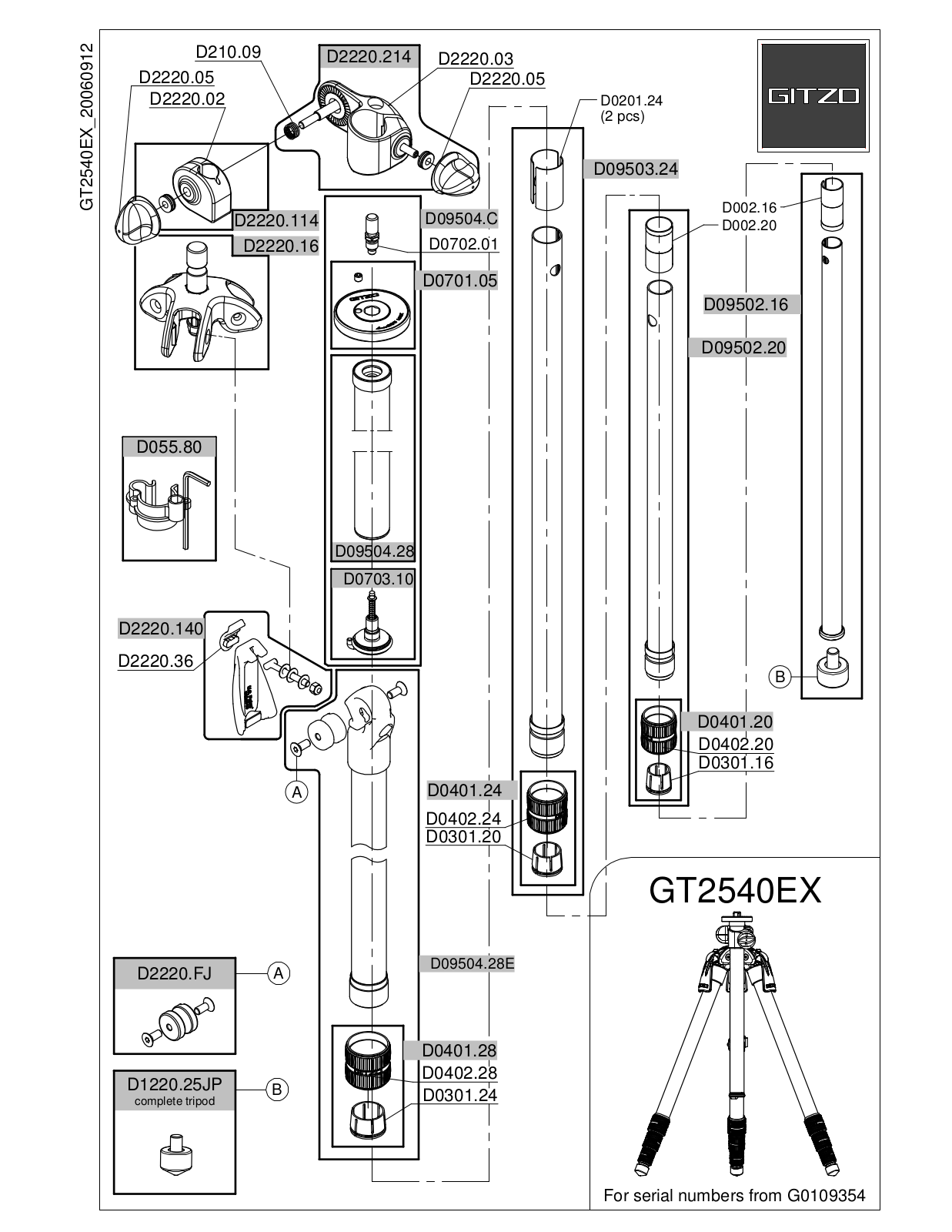 Gitzo GT2540EX User Manual