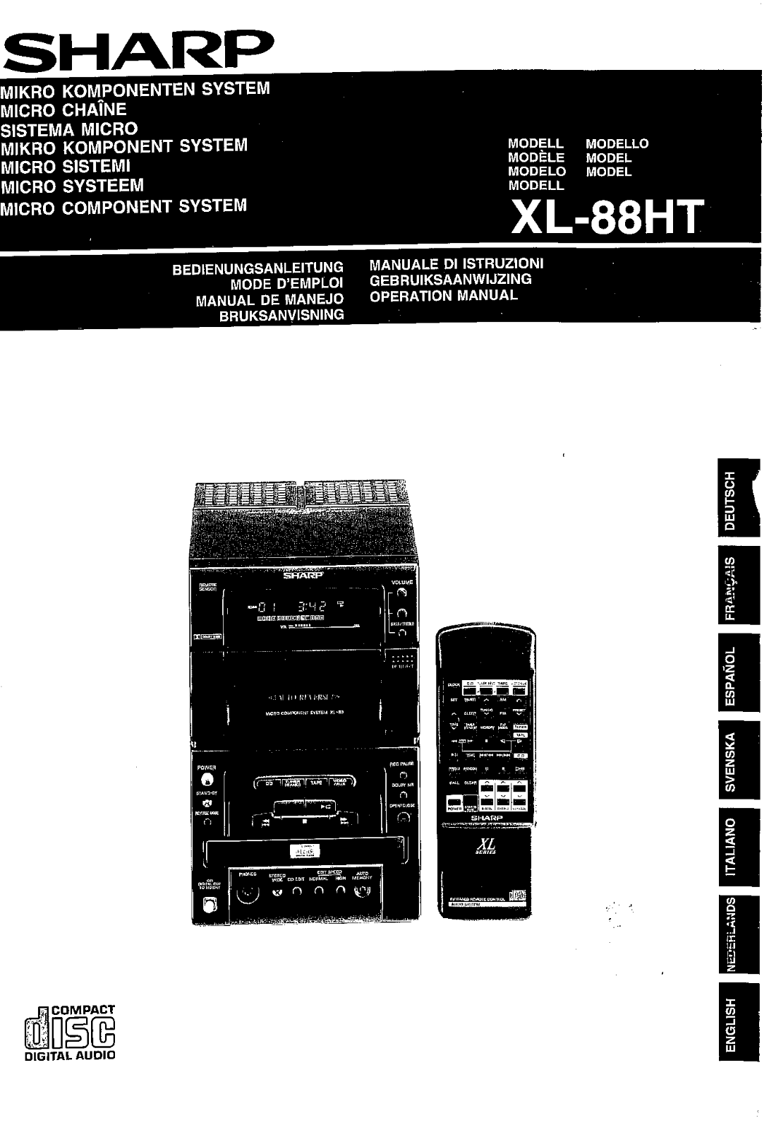 Sharp XL-88HT User Manual