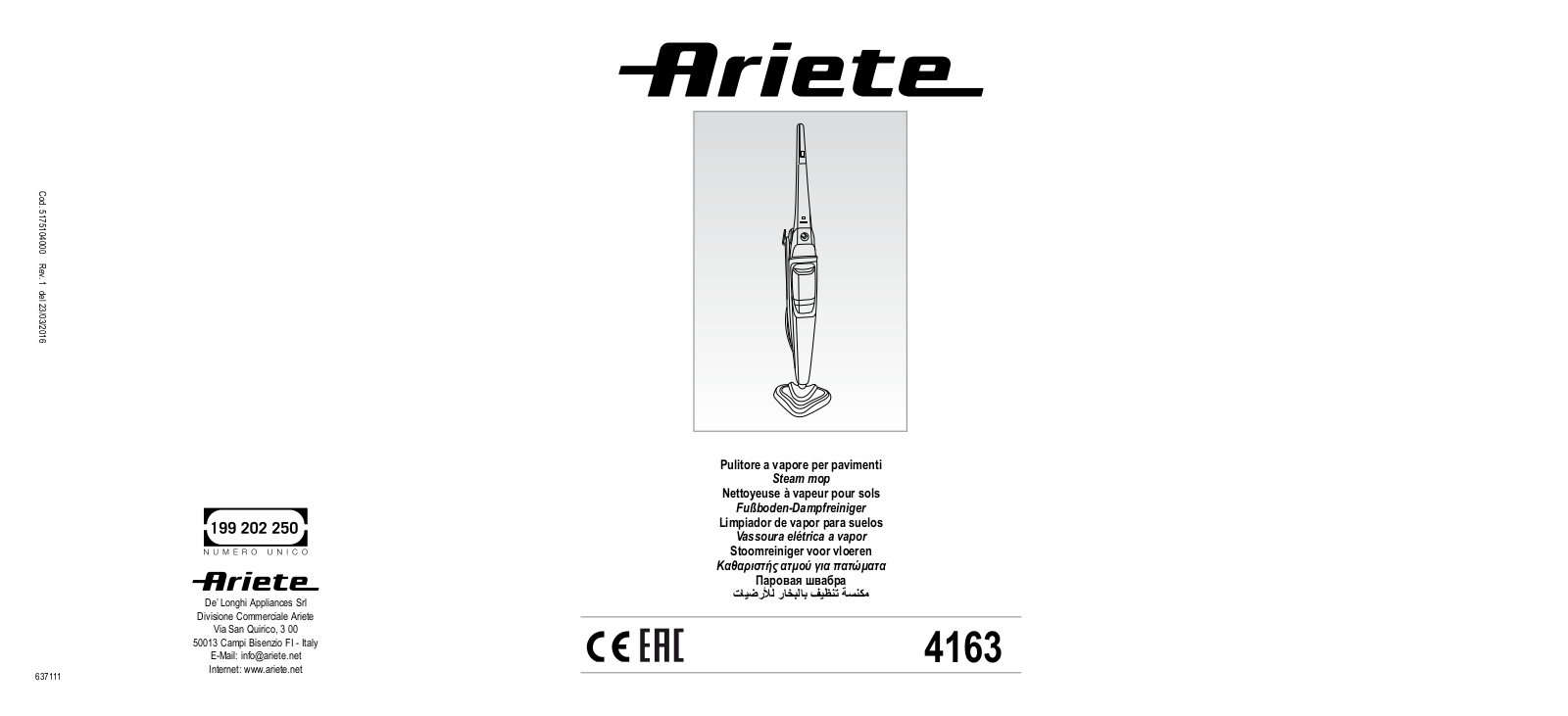 Ariete BALAI 4163 User Manual