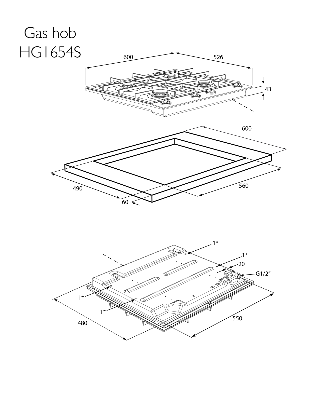 Asko HG1654S Installation Instructions