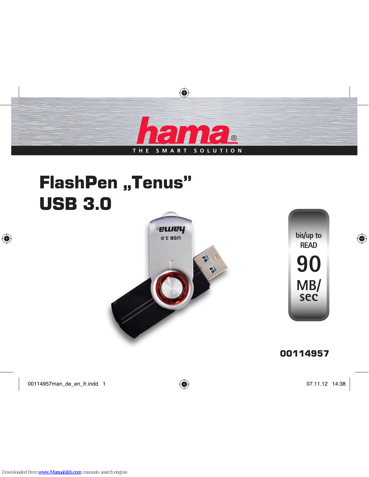Hama Tenus FlashPen USB 3.0, Tenus FlashPen, 114957 Operating Instruction - ManualMachine.com
