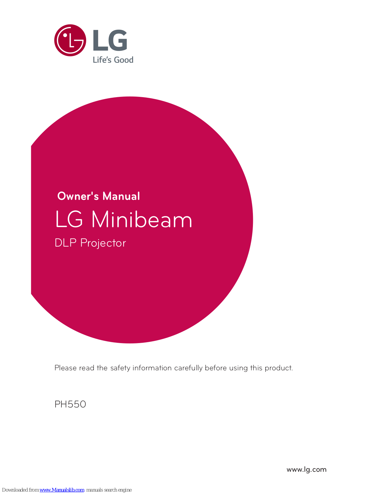 LG Minibeam PH550, PH450U Owner's Manual