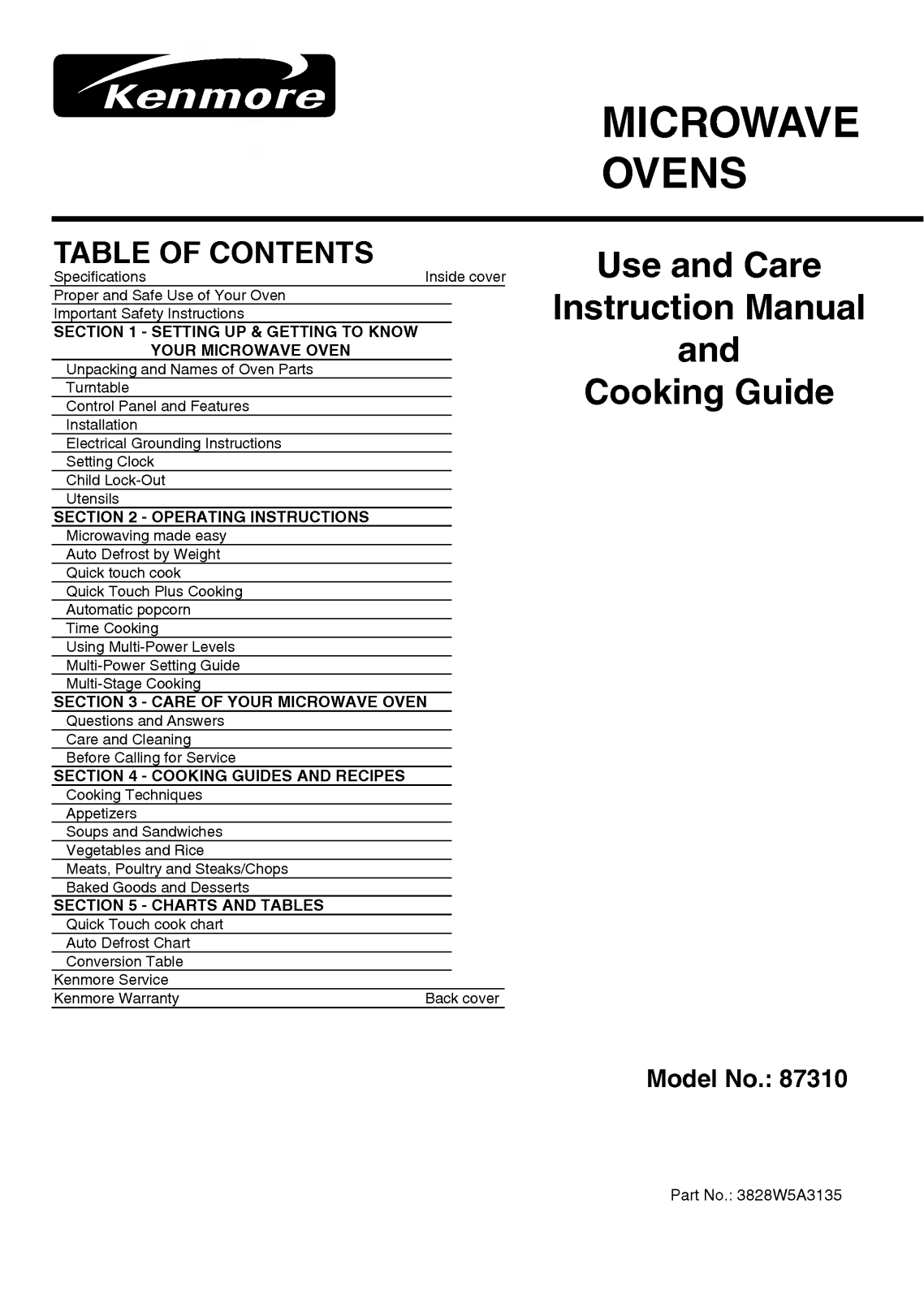 LG 87310 User Manual