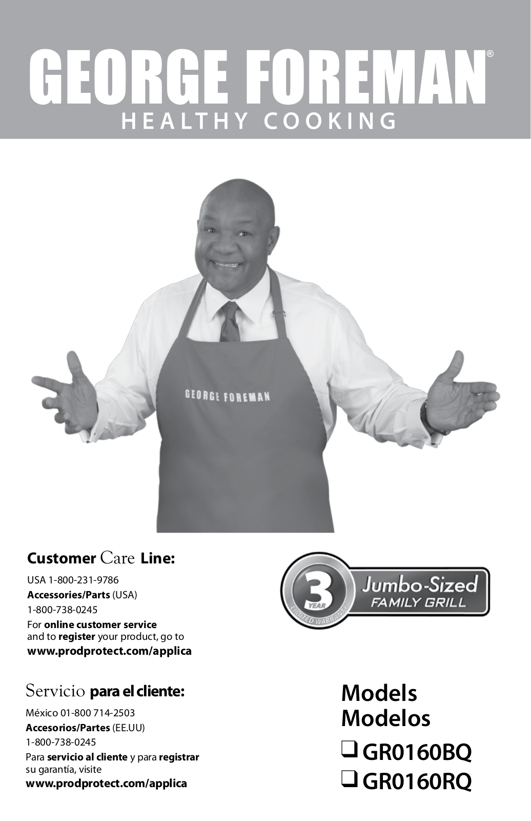 George Foreman GR0160BQ, GR0160RQ User Manual