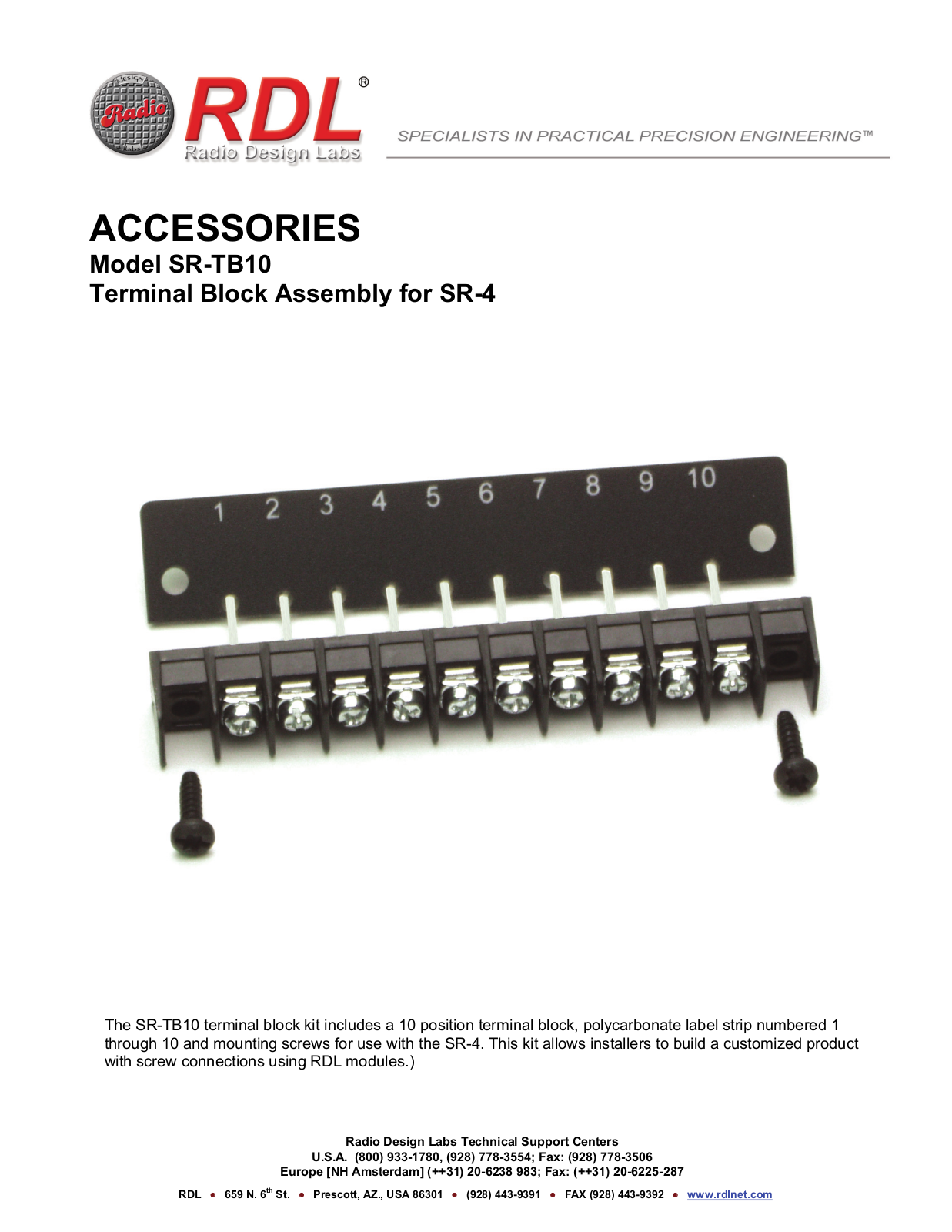 RDL SR-TB10 Datasheet - ManualMachine.com