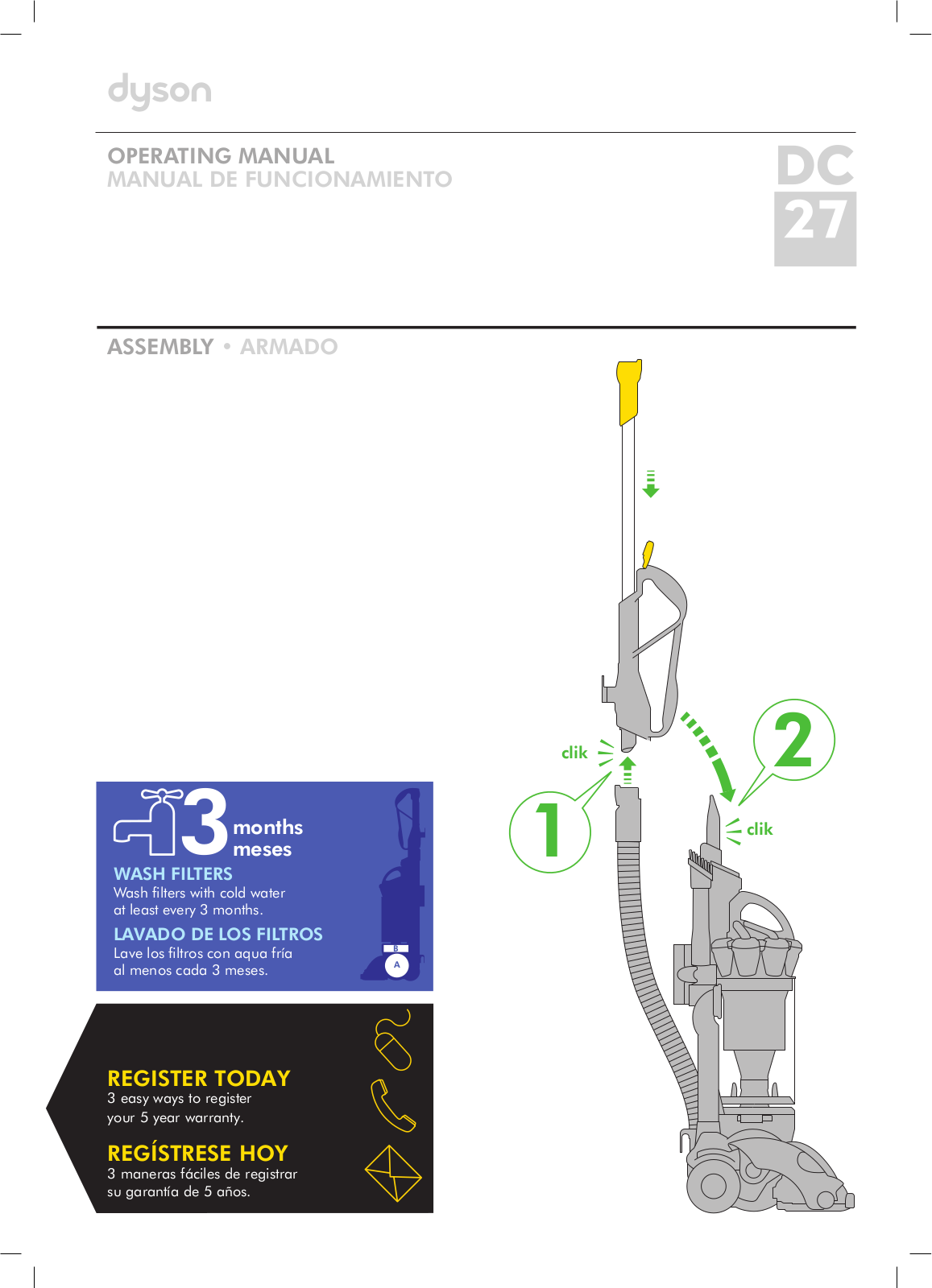 Dyson DC27 Operating Manual