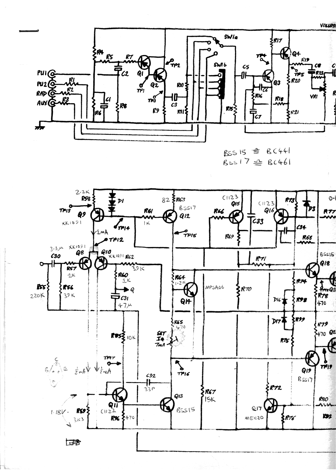 Cambridge Audio P-110 Schematic