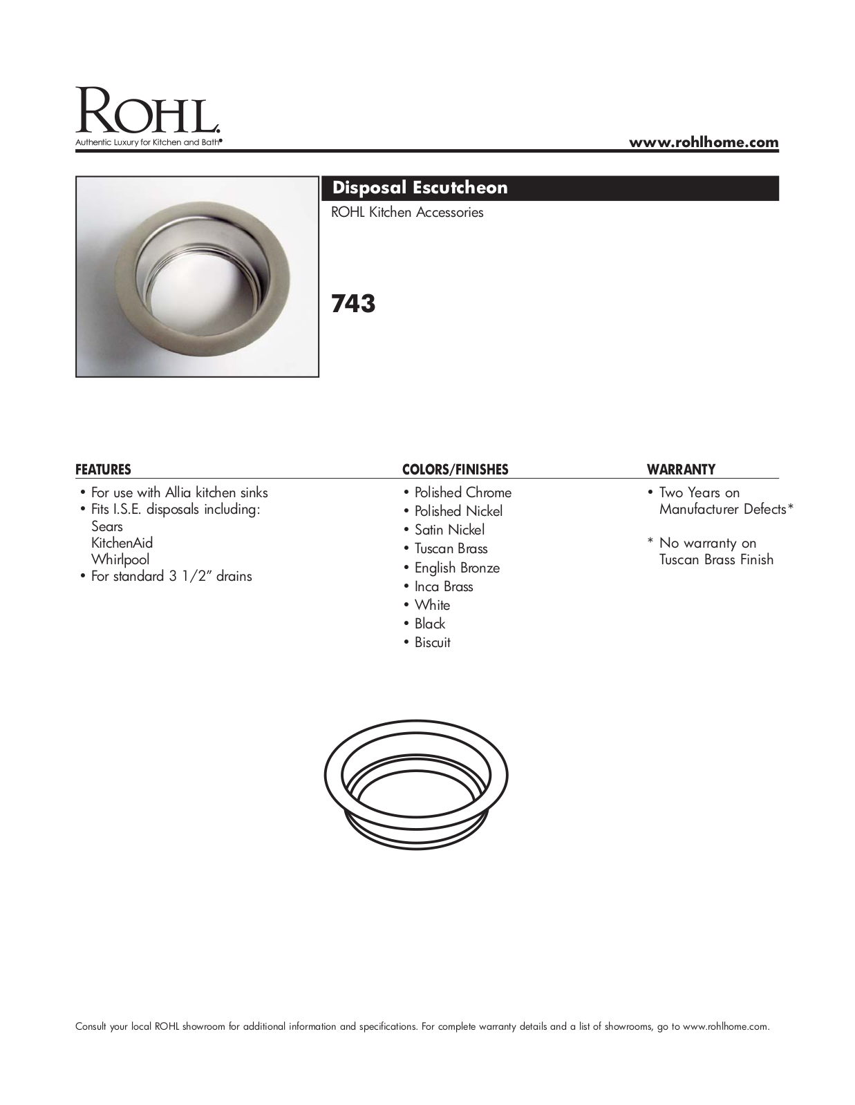 Rohl 743MB Specifications