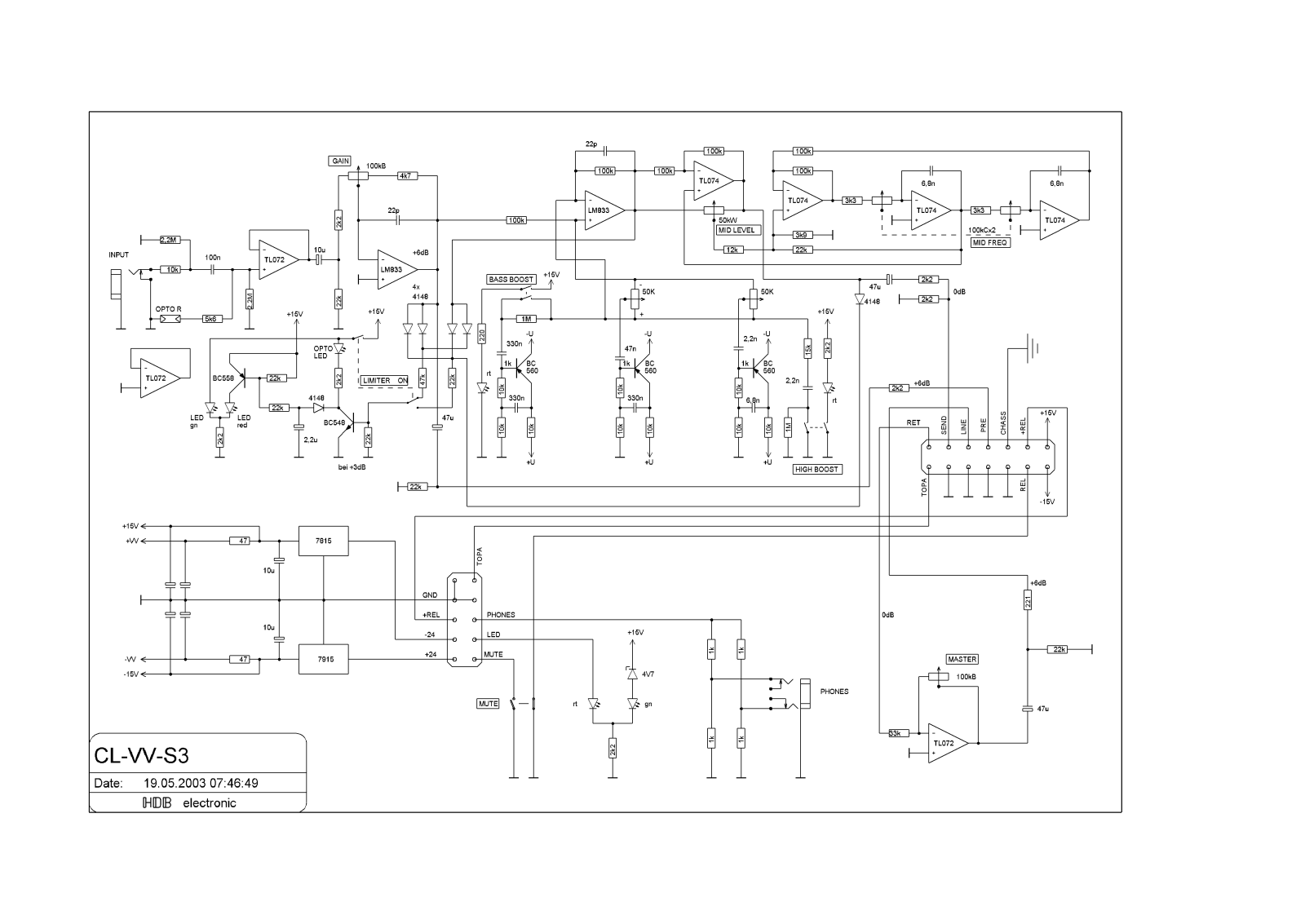 Warwick CCL-VV-S3 Schematic