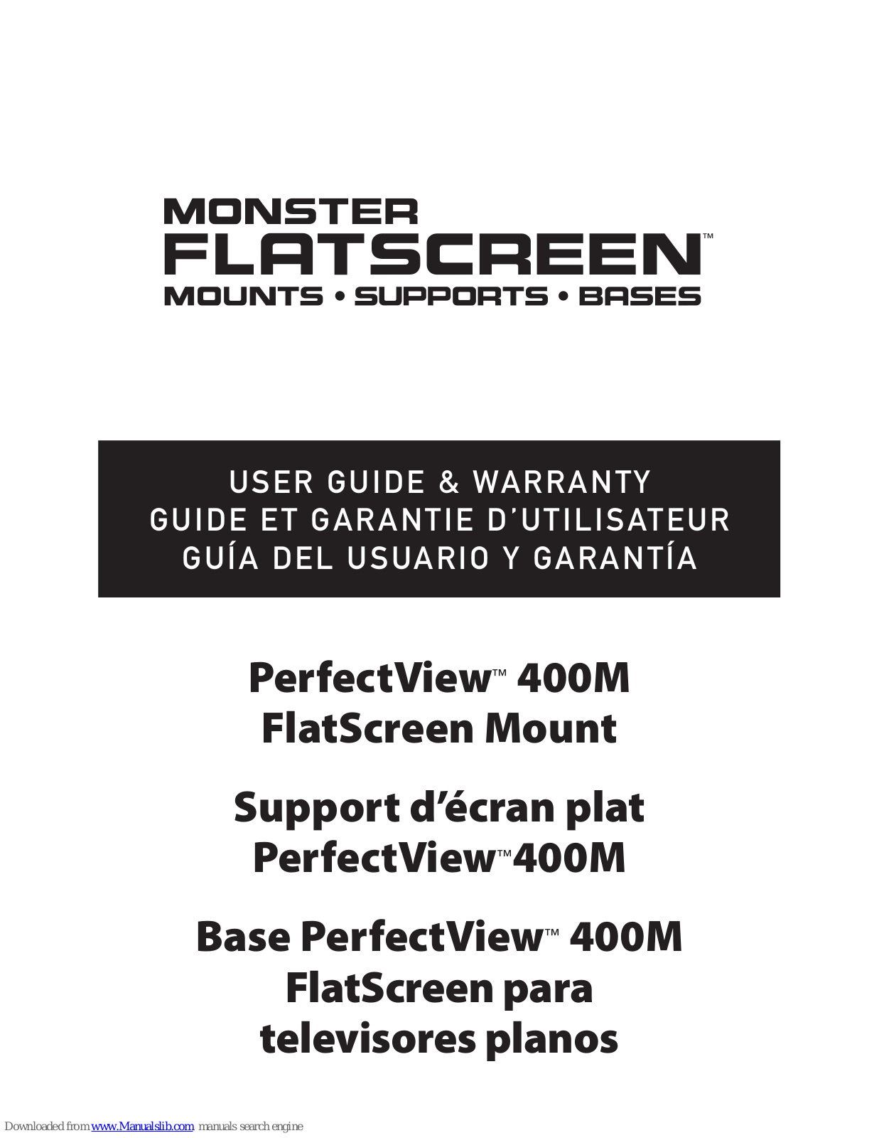 Monster PERFECTVIEW 400M User Manual