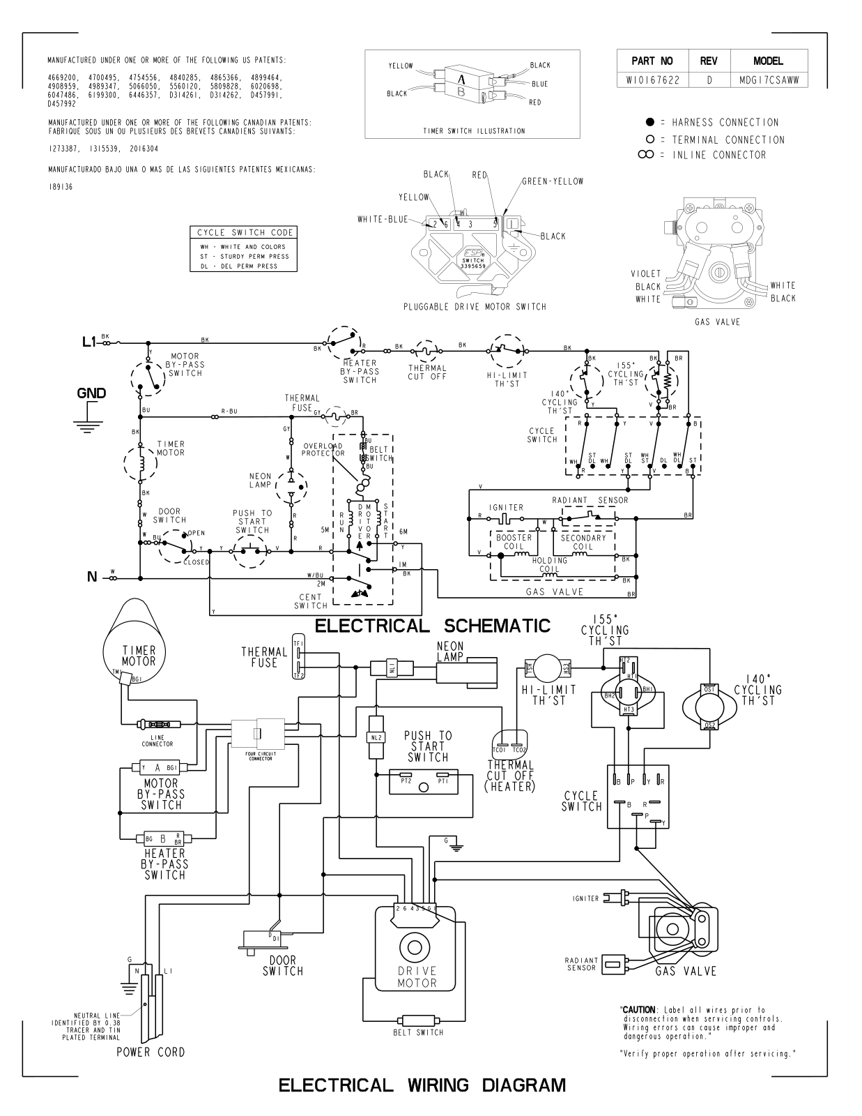 Maytag MDG17CSAWW0 Parts Diagram