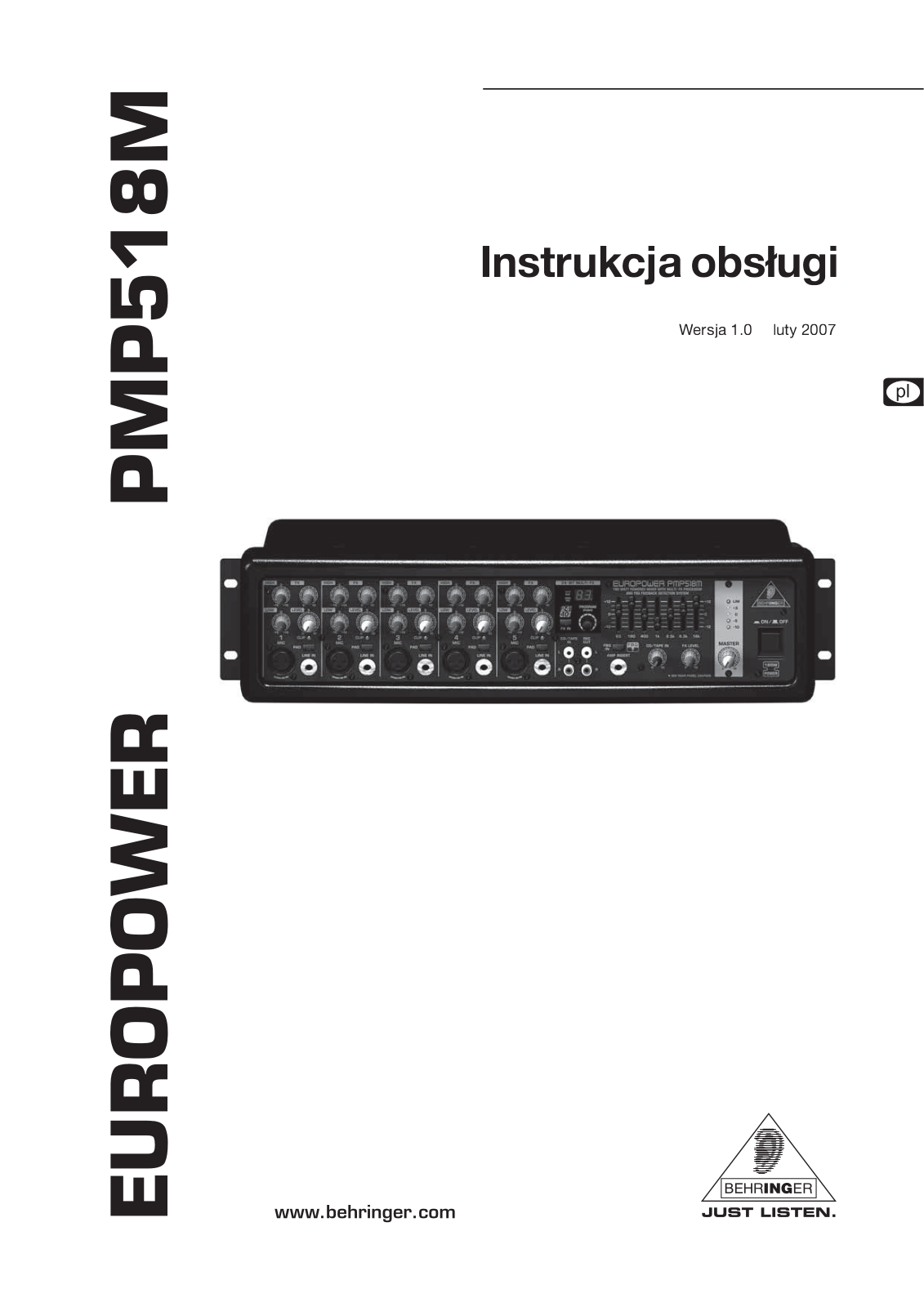 Behringer PMP518M User Manual