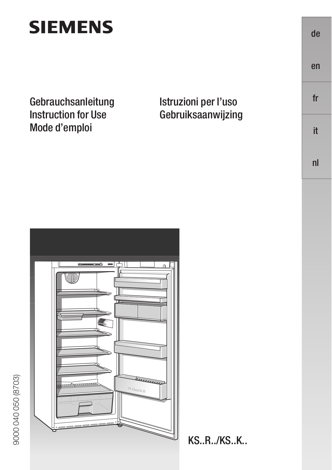 SIEMENS KS38R495 User Manual