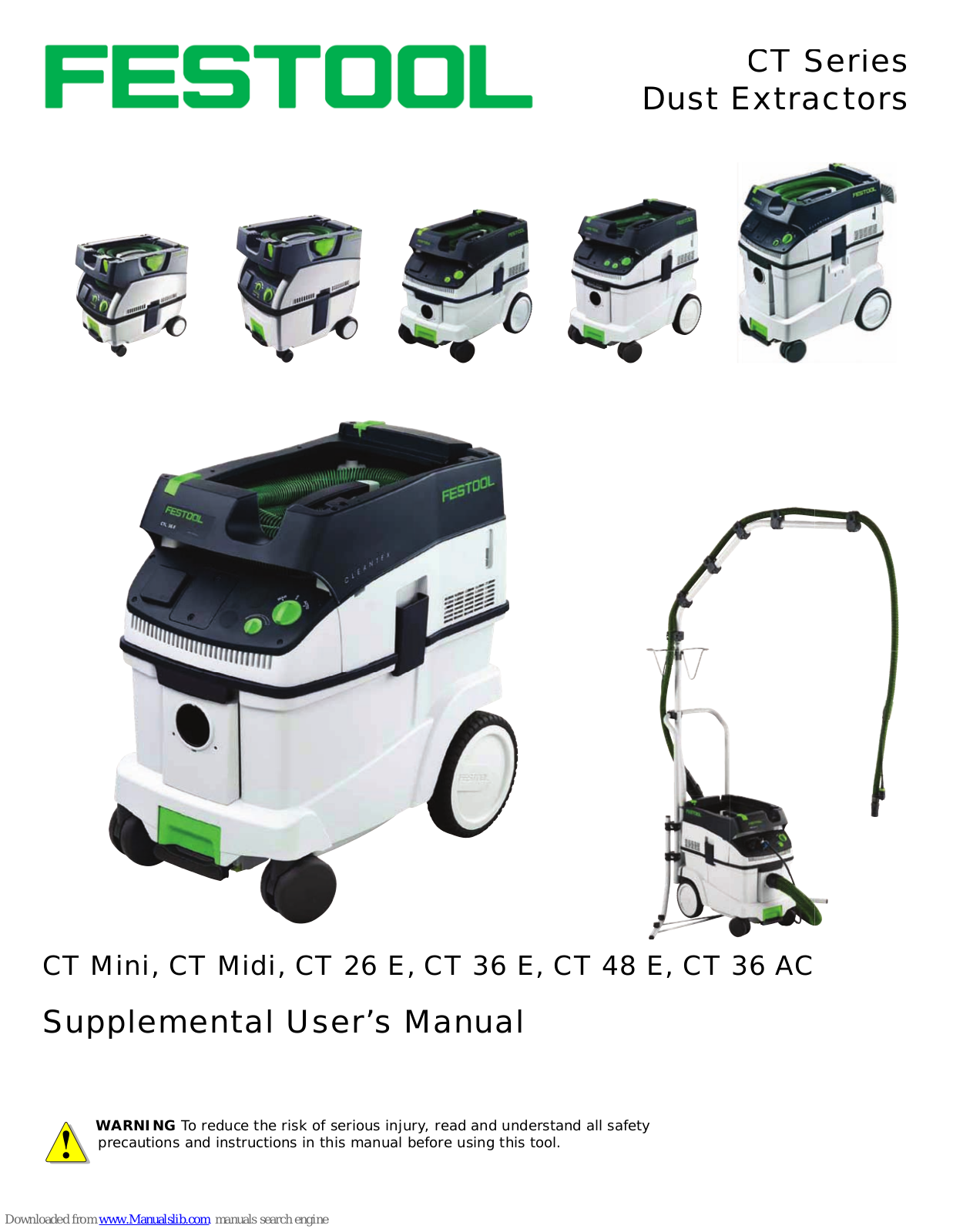 Festool CT Mini, CT Midi, CT 26 E, CT 36 E, CT 48 E Instruction Manual