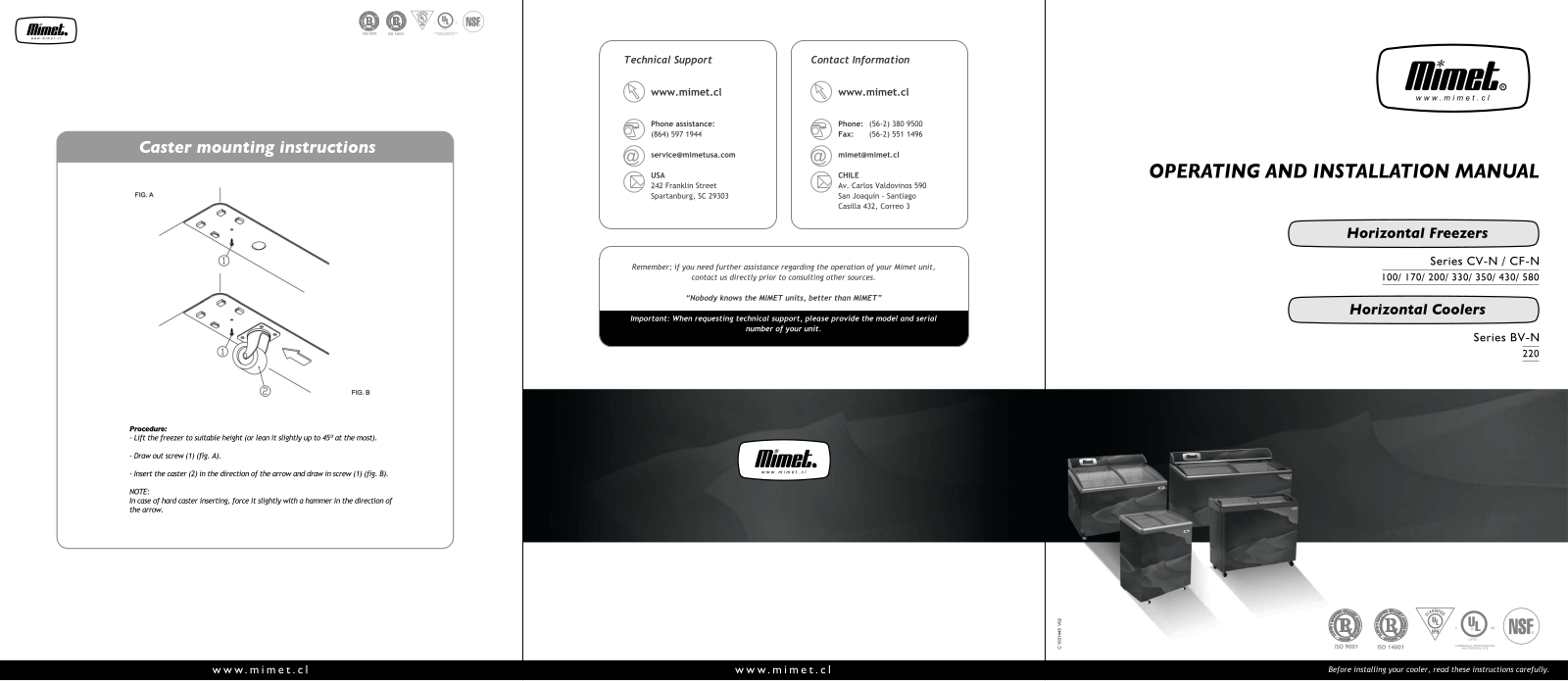 Mimet BV-N220 Installation  Manual