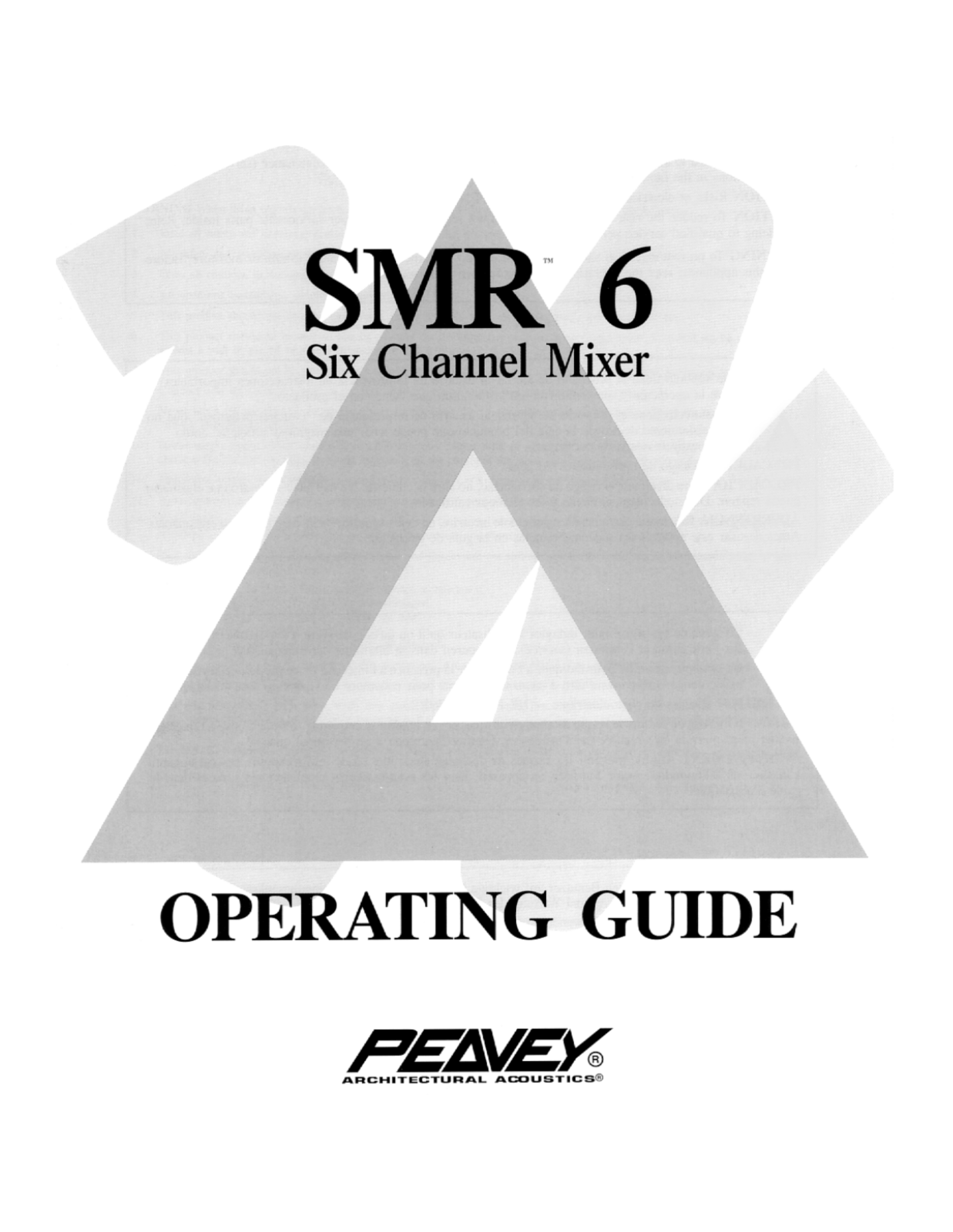 Peavey SMR 6 User Manual