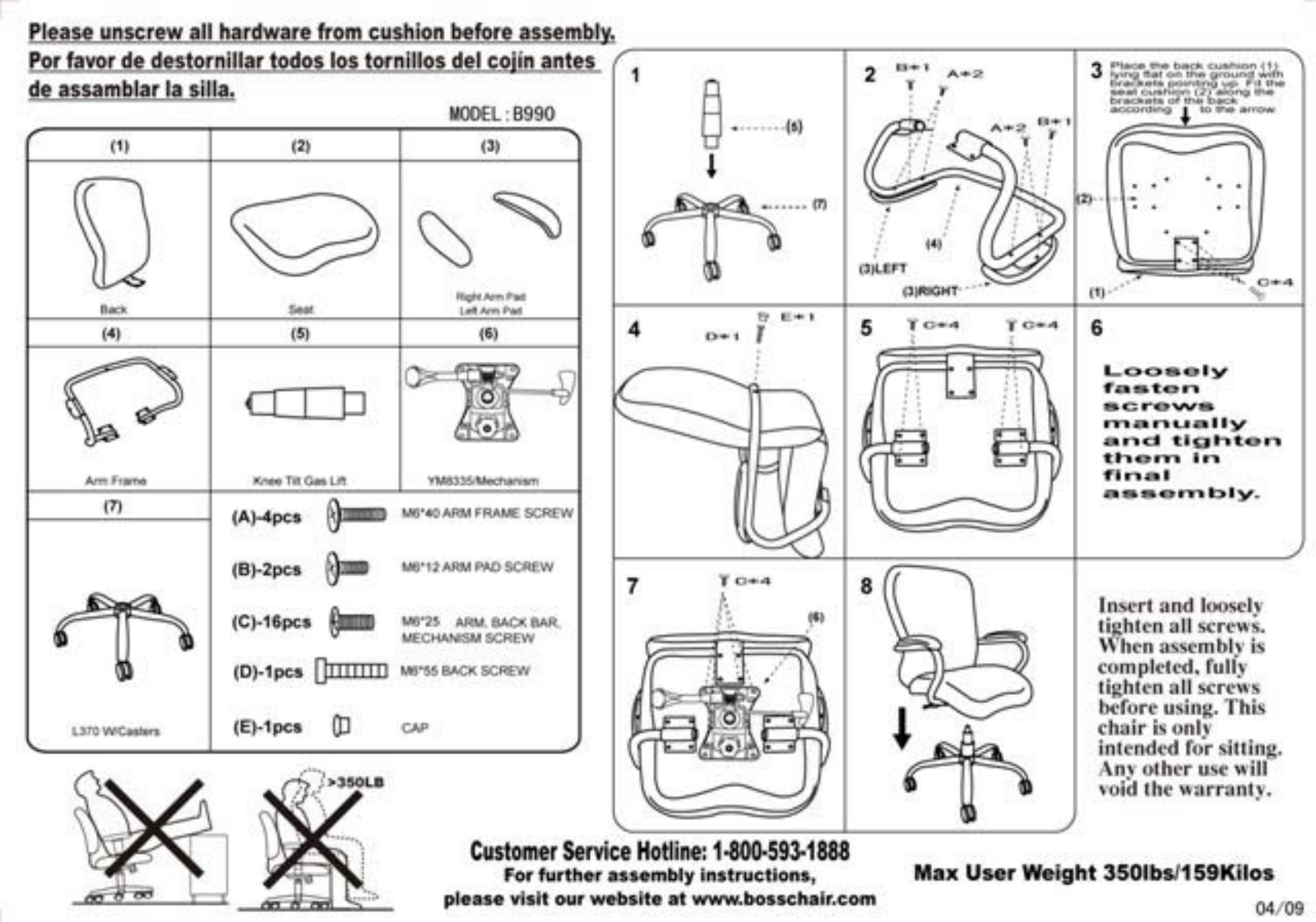 Boss B990CP Assembly Guide