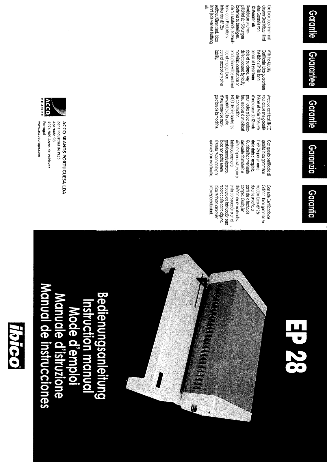 Acco EP-28 Instruction Manual