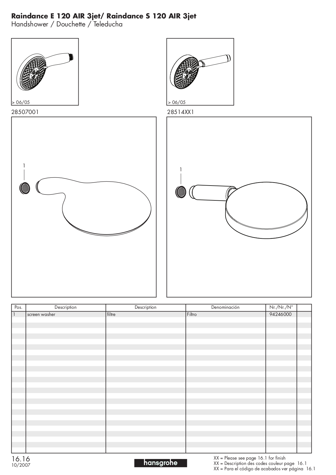 Axor E 120, S 120 User Manual