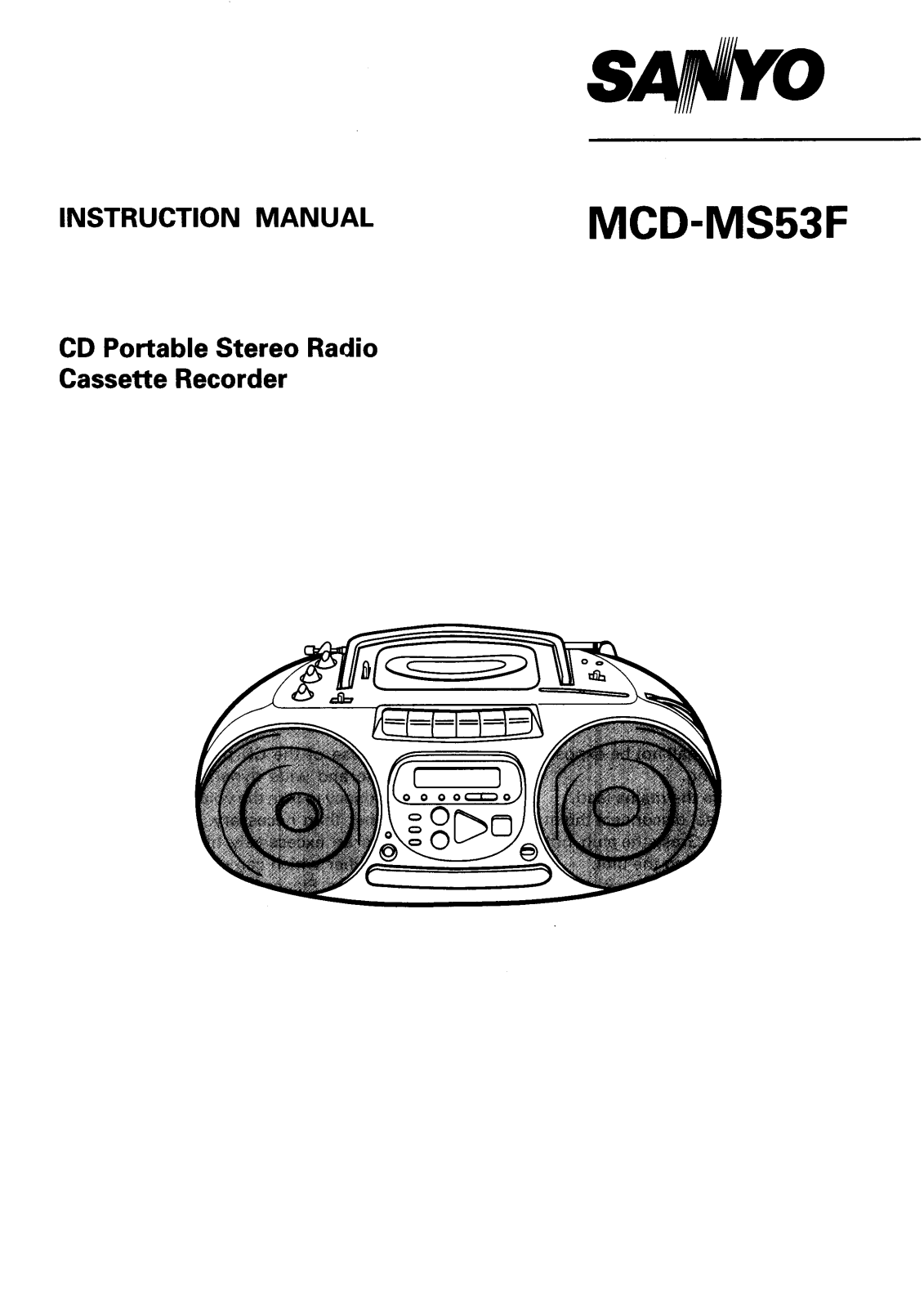 Sanyo MCD-MS53F Instruction Manual