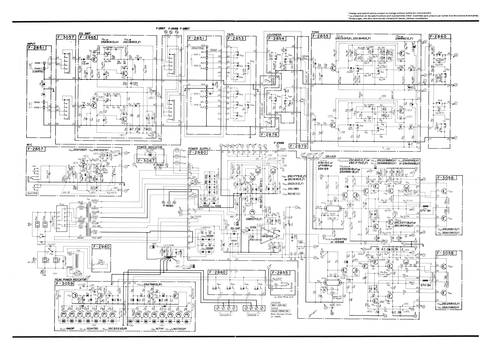 Sansui G-6700 Schematic