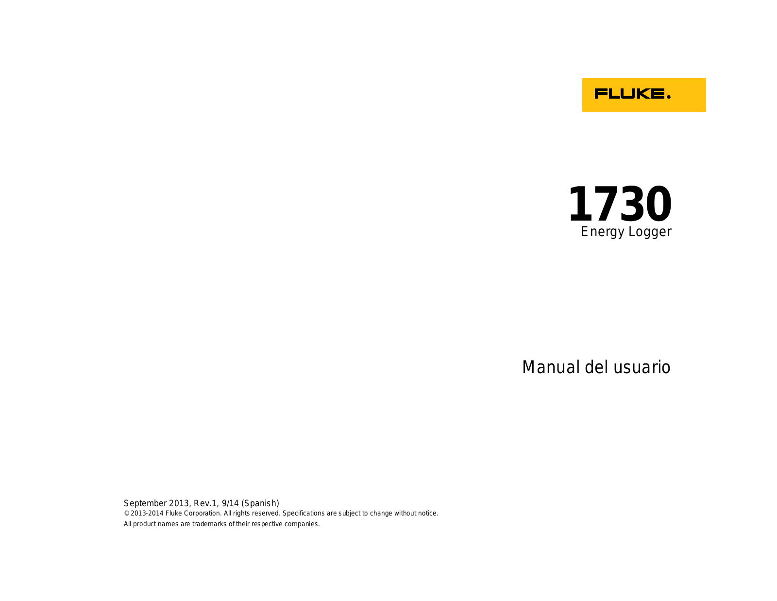 Fluke 1730 User Manual