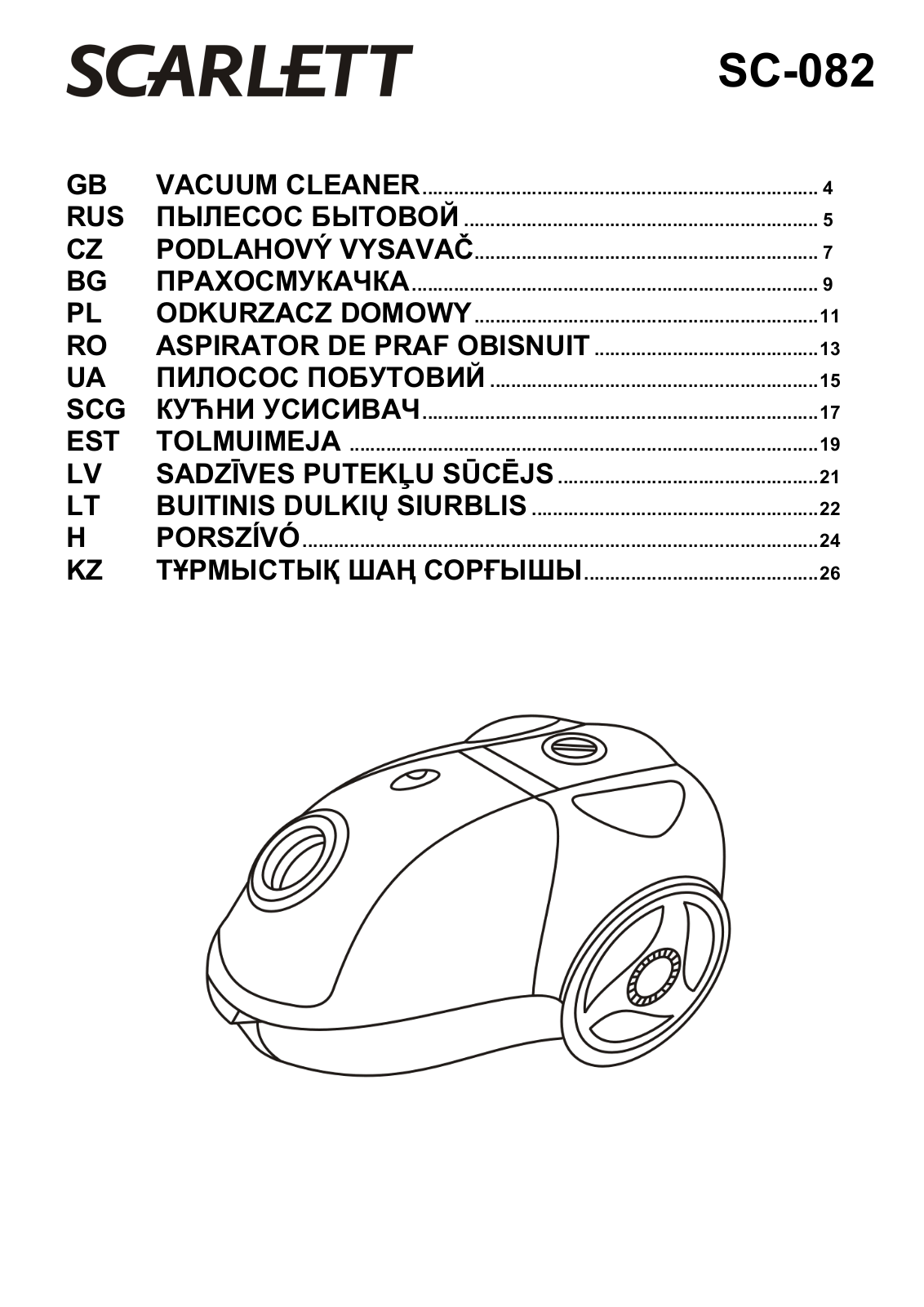 Scarlett SC-082 User manual