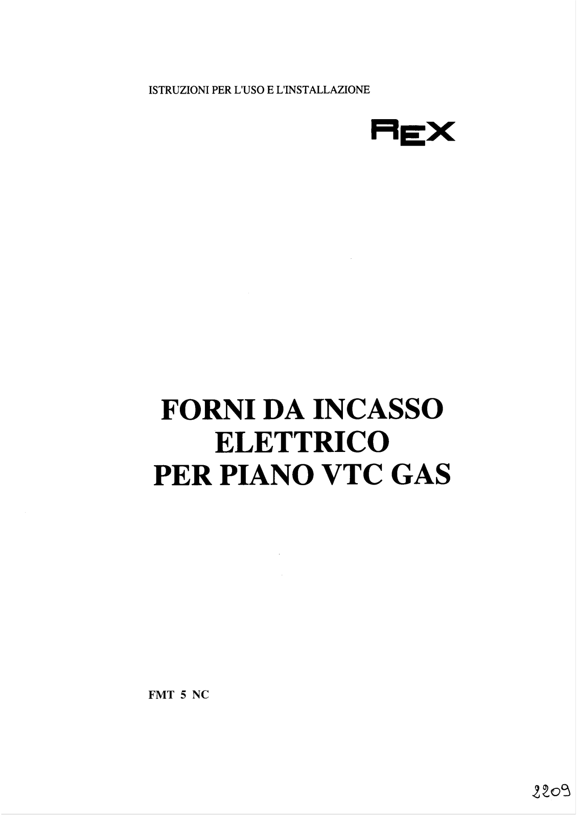 Rex FMT5NC User Manual