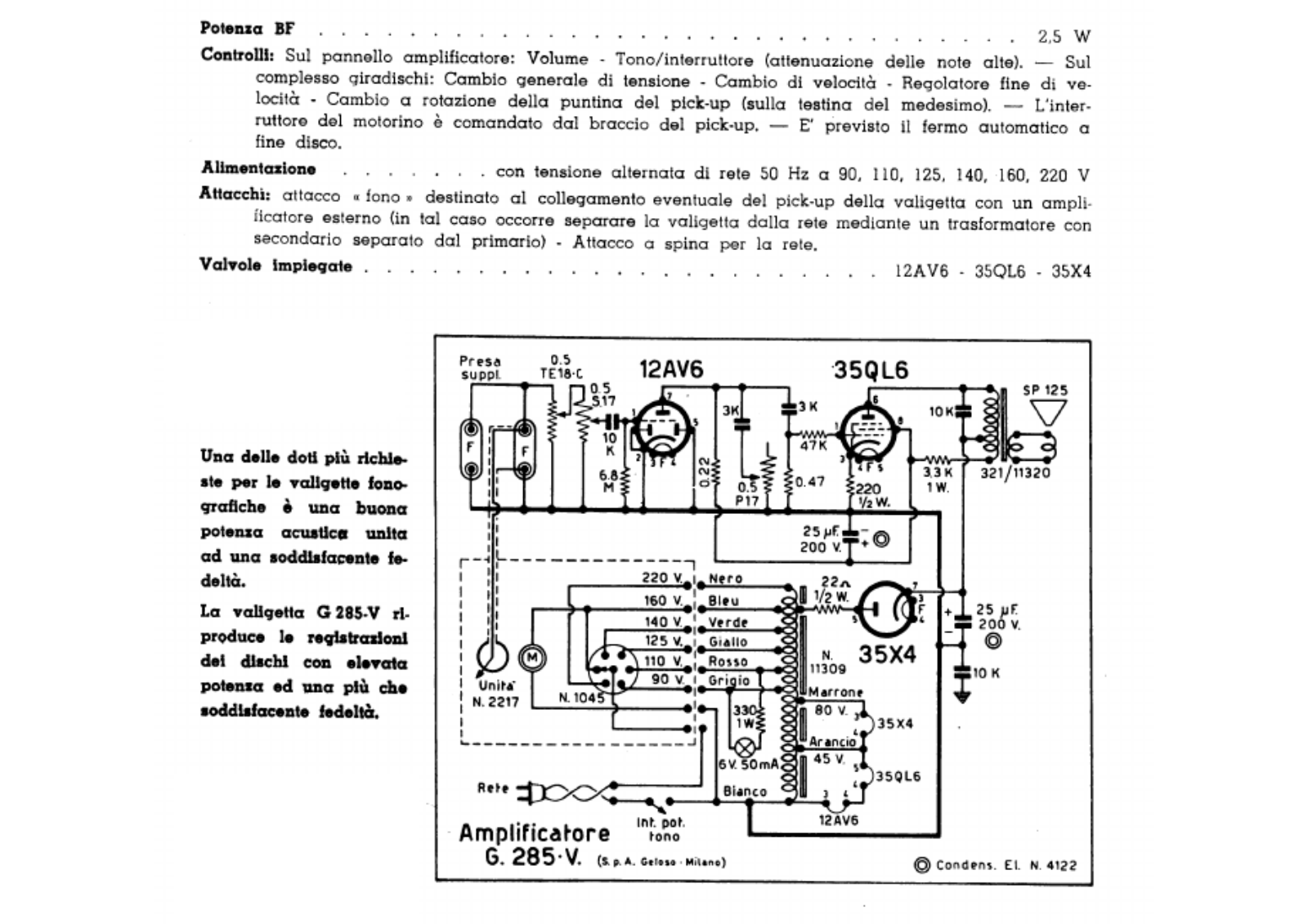 Geloso g285v schematic