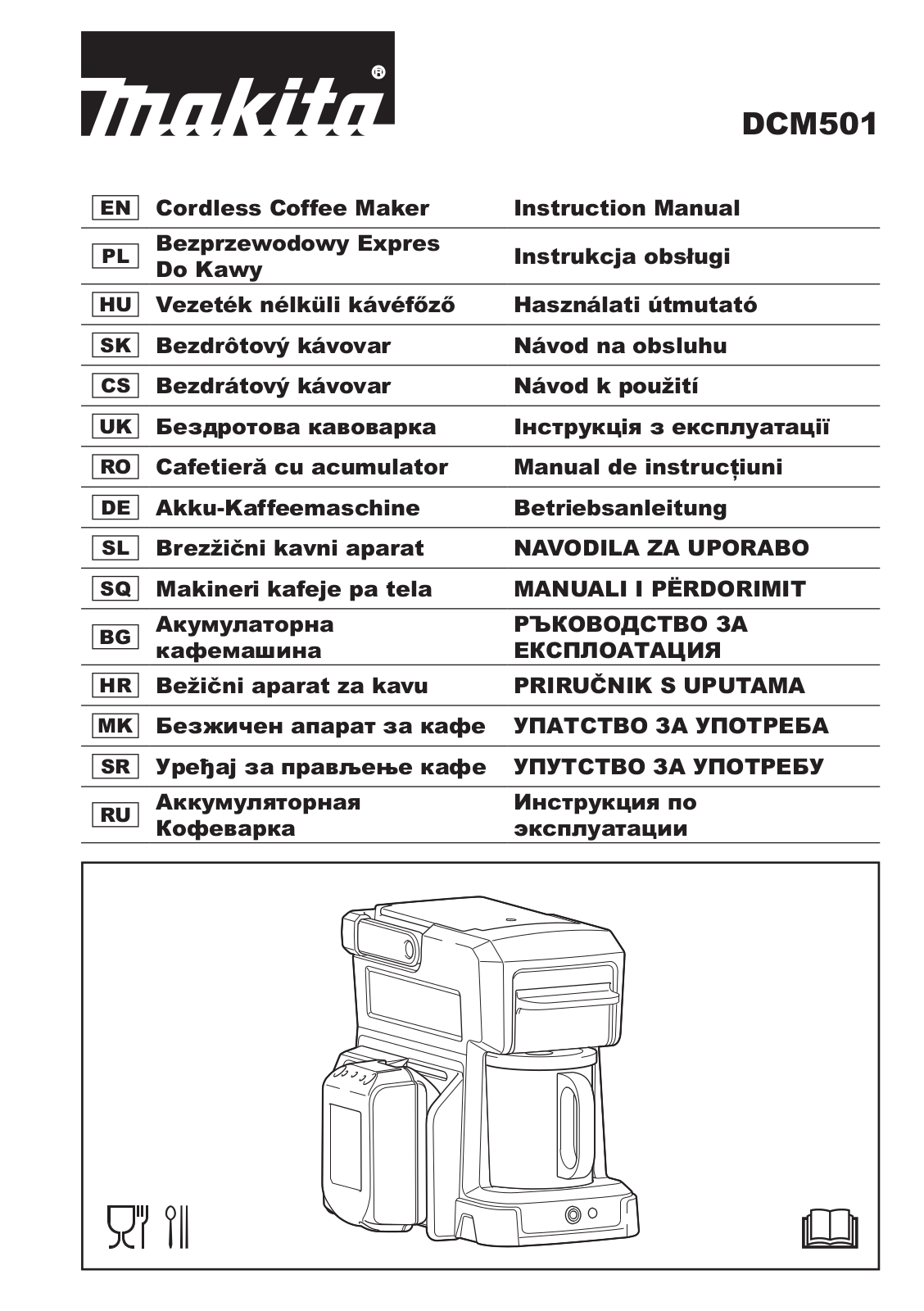 Makita DCM501Z User Manual