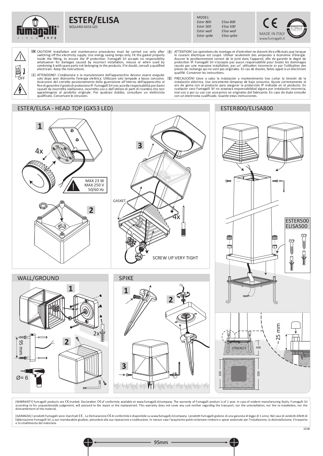 Fumagalli ESTER Installation Instructions - ManualMachine.com