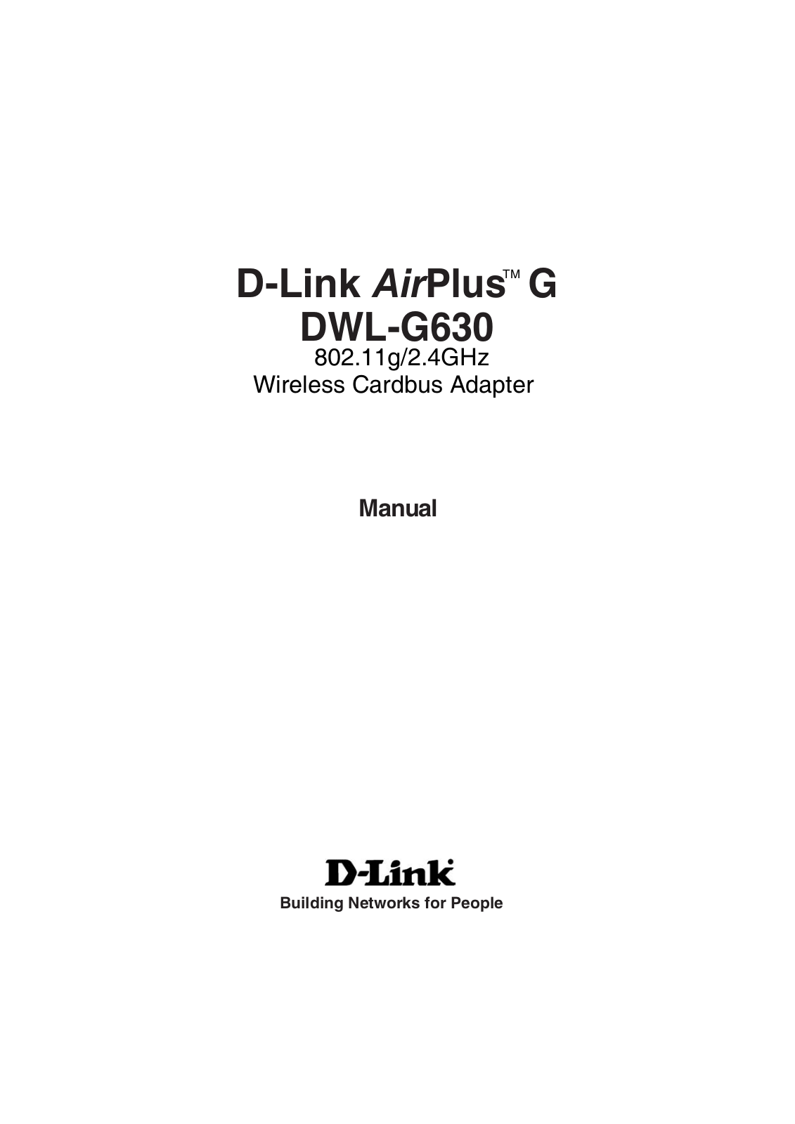 D Link WLG630E1 User Manual