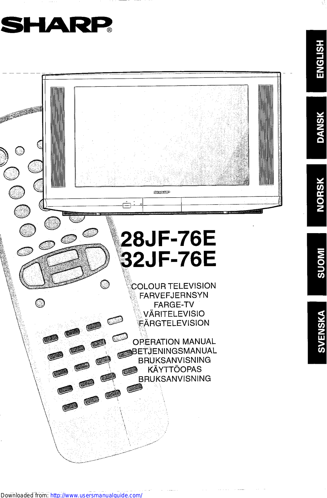 SHARP 28/32JF-76E User Manual